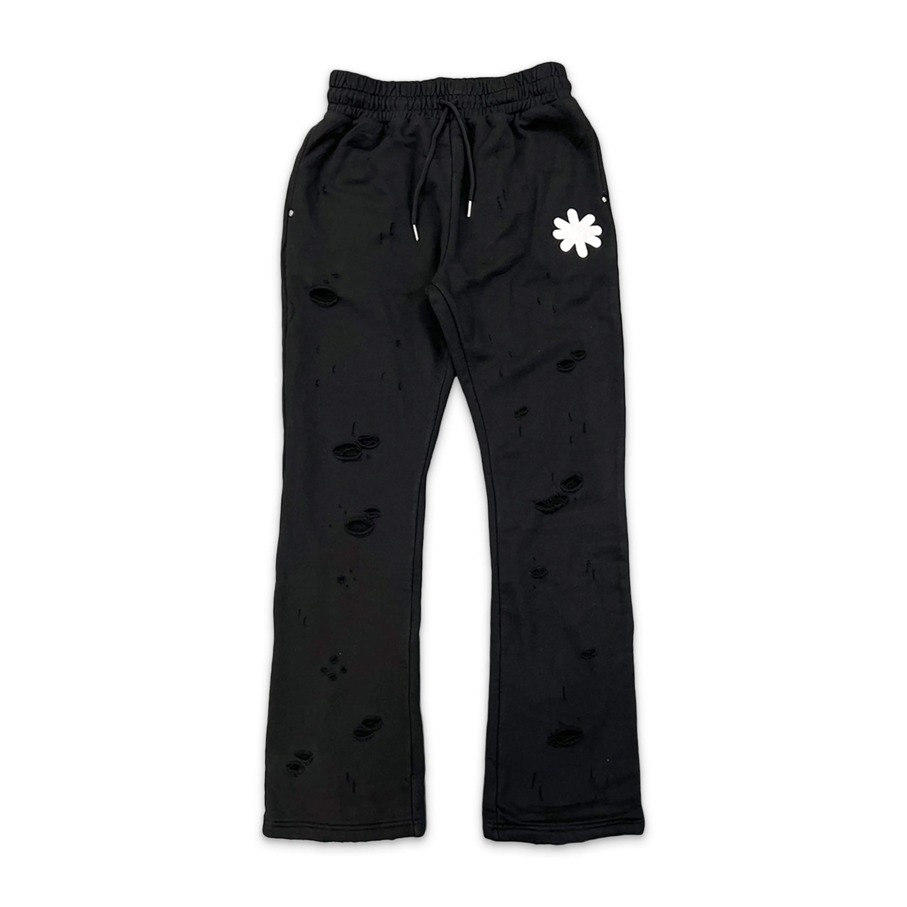 Distressed Classic Logo Sweatpants "Black"