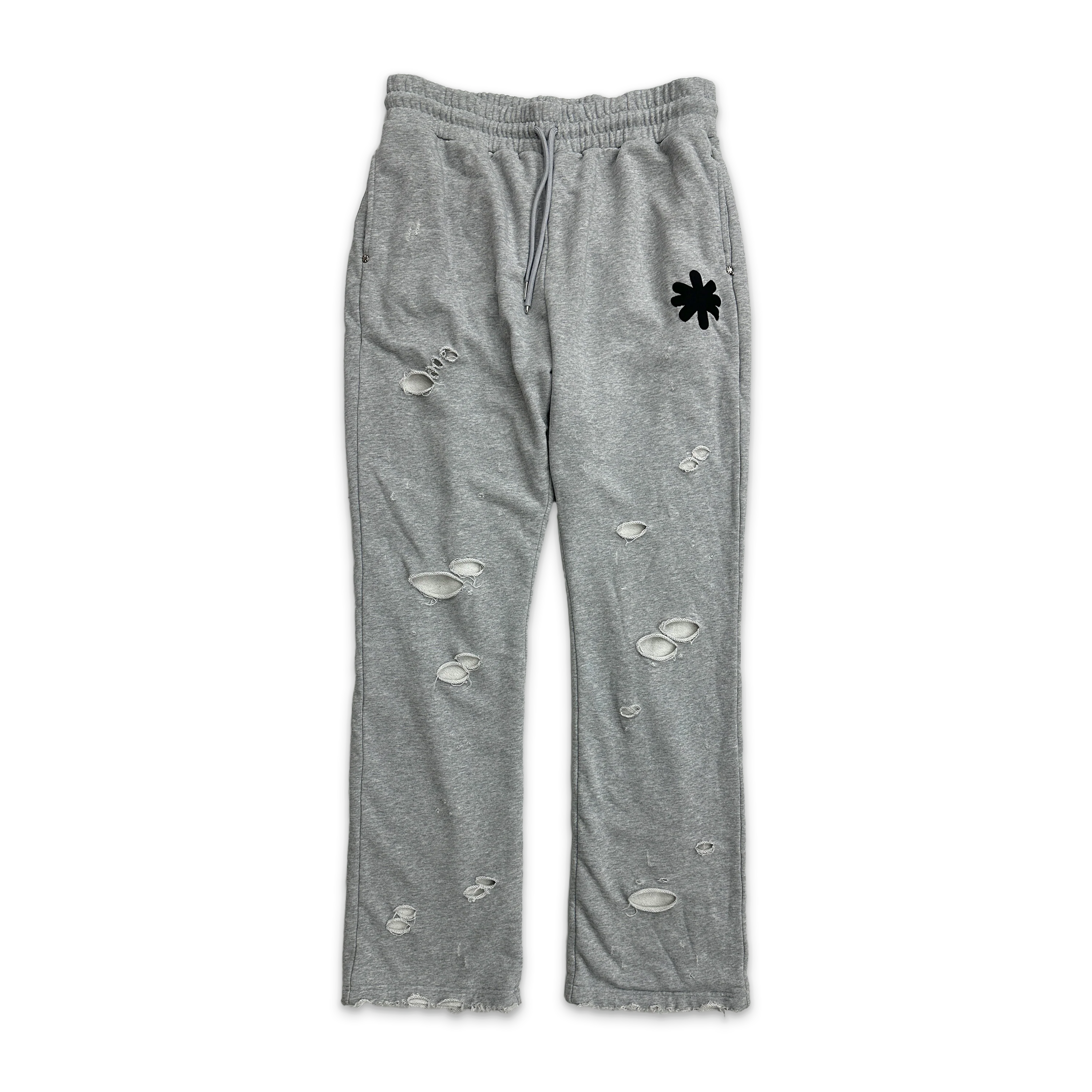 Distressed Classic Logo Sweatpants "Grey"