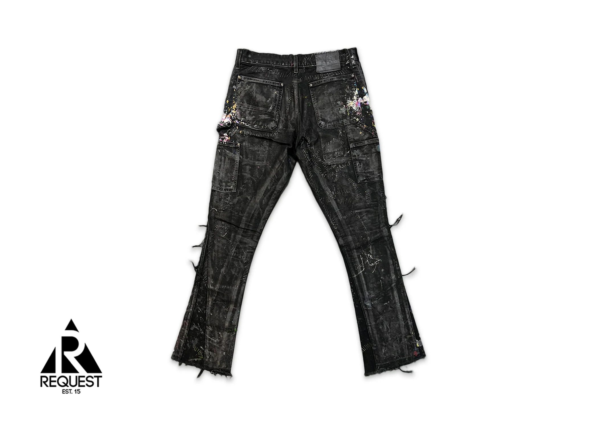 Distressed Flared Carpenter "Black" - Image 2
