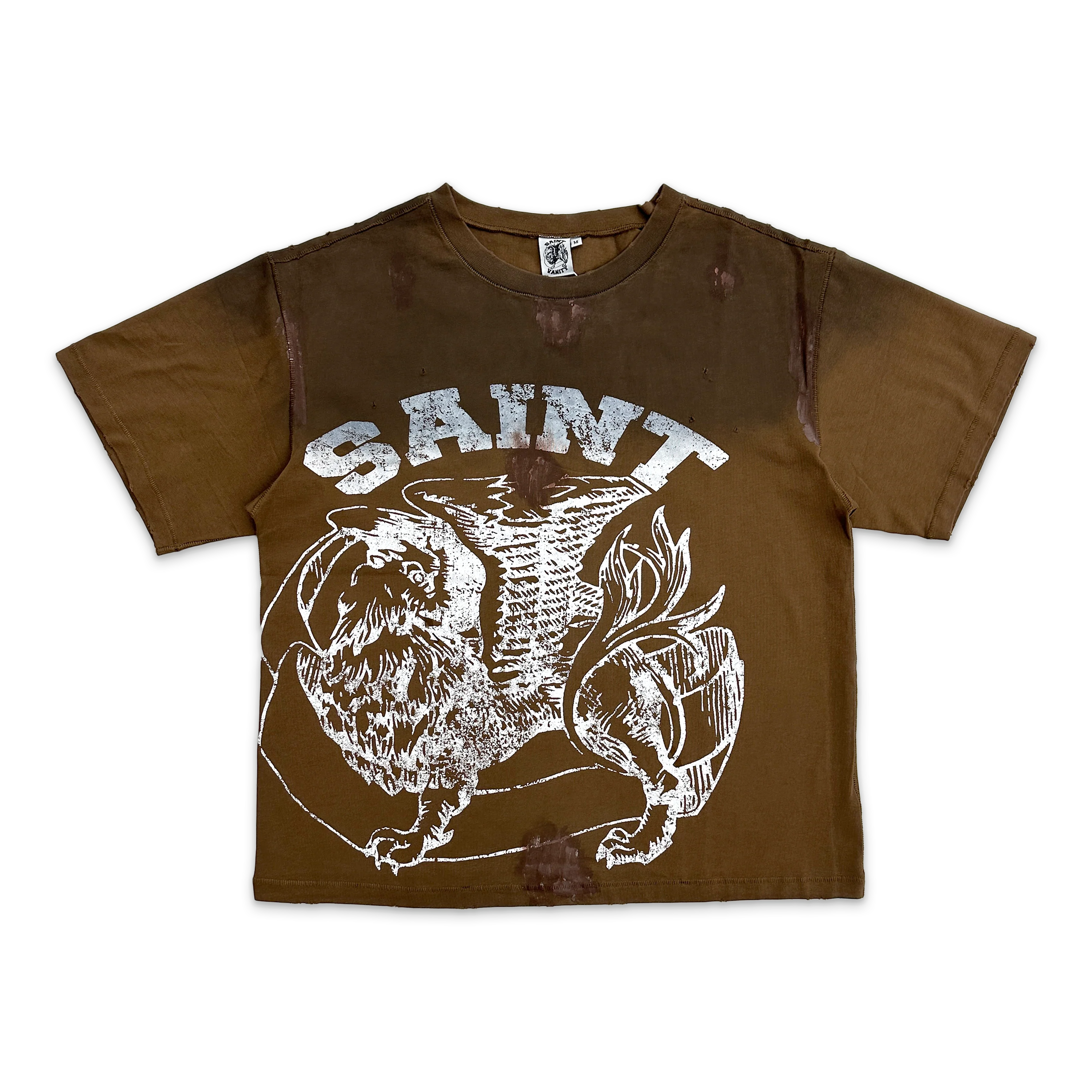 Distressed Griffin Tee "Brown"
