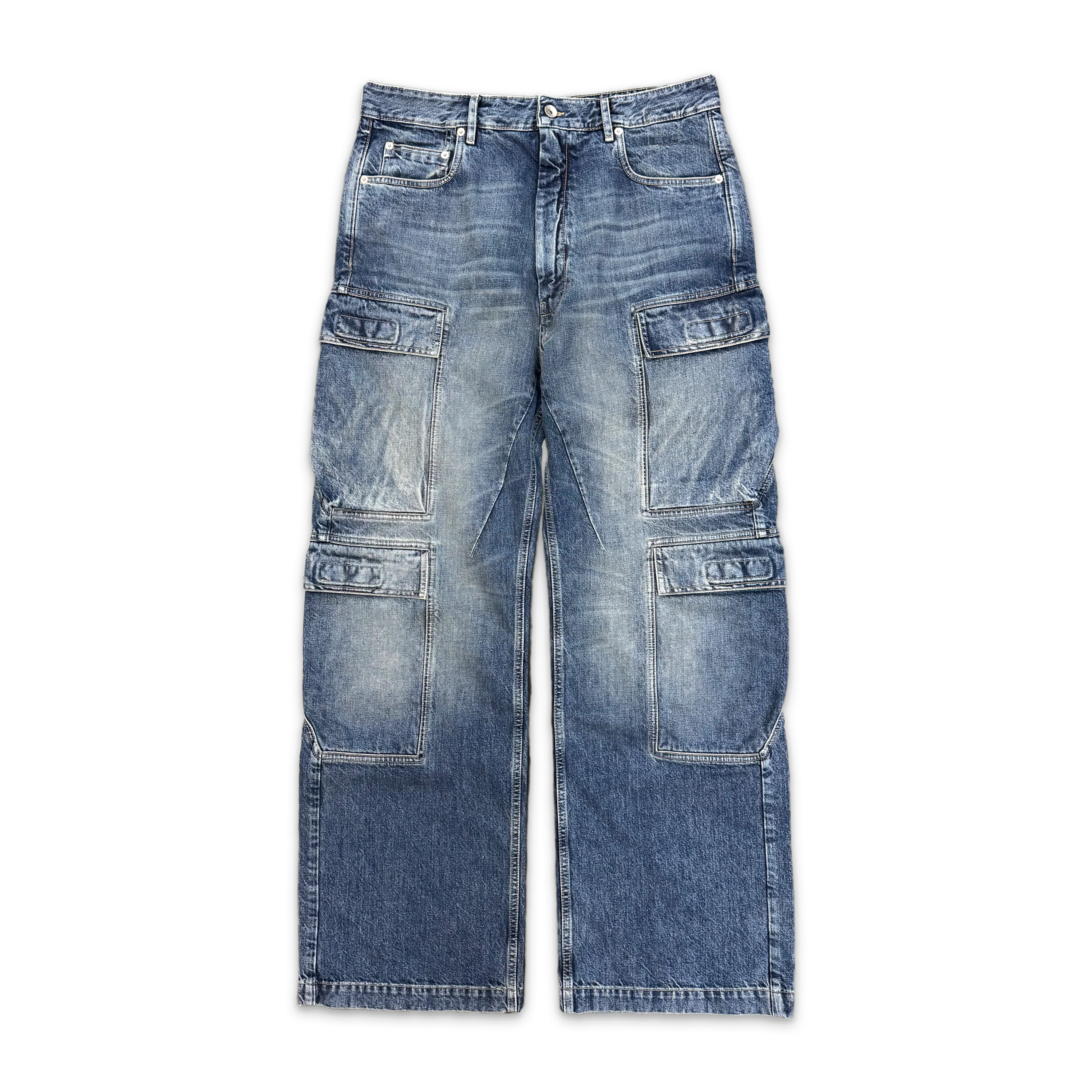 Double Cargo Jeans "Washed Indigo"