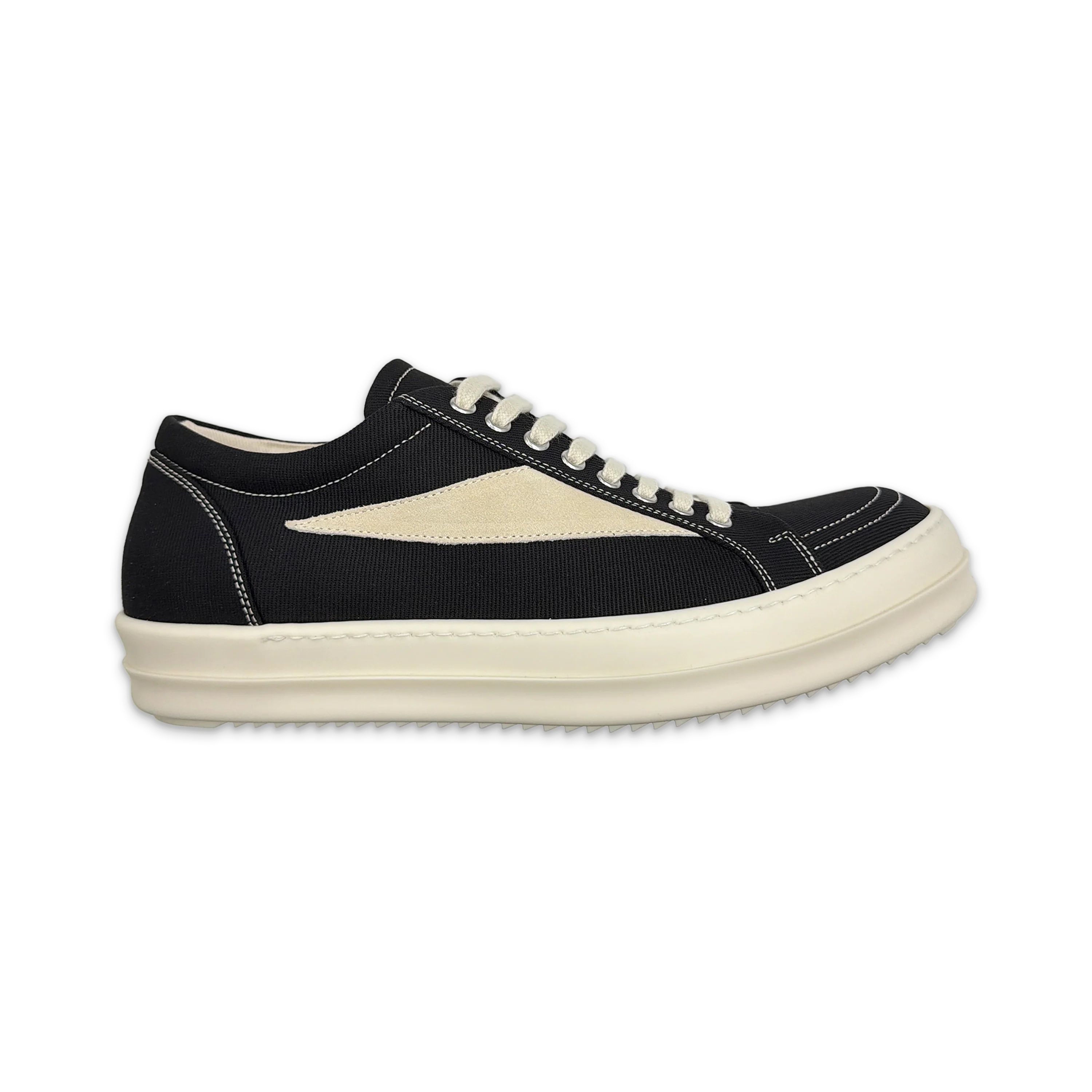 DRKSHDW Temple Canvas Vintage Sneaks Low "Black Milk"