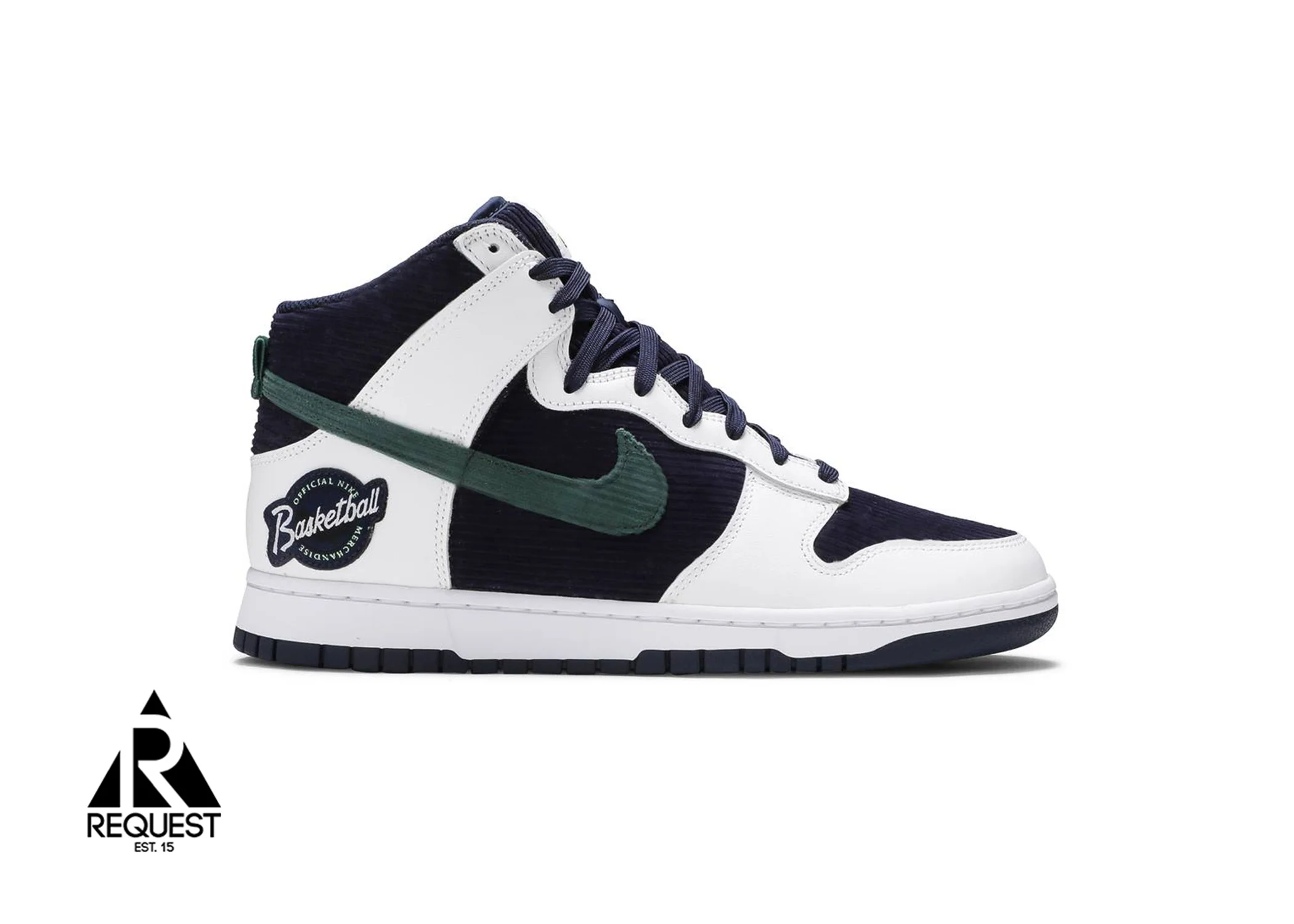 Dunk High “Sports Specialties White Navy”