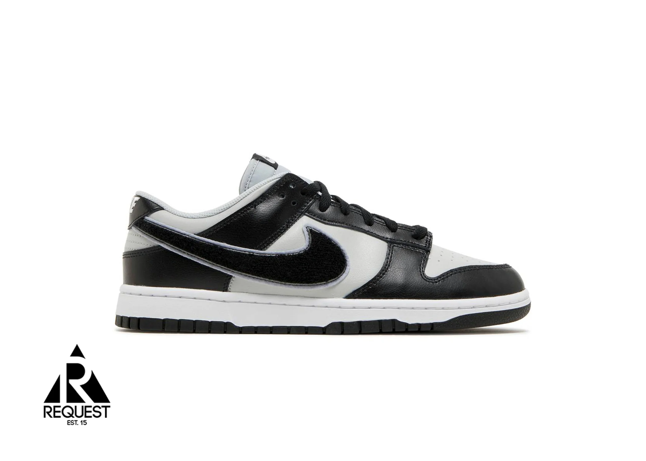 Dunk Low "Chenille Swoosh Black Grey"