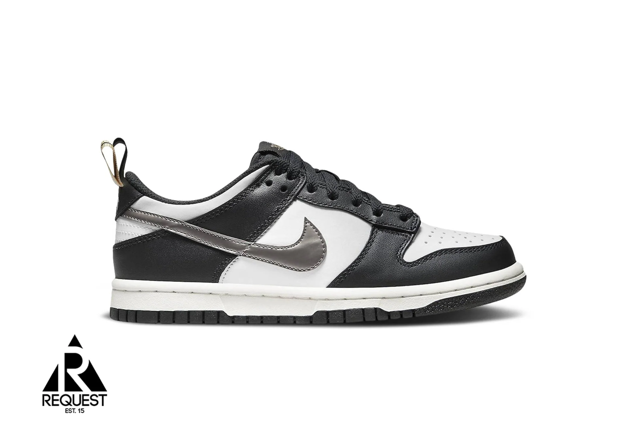 Dunk Low SE GS “Black White Metallic Pewter”