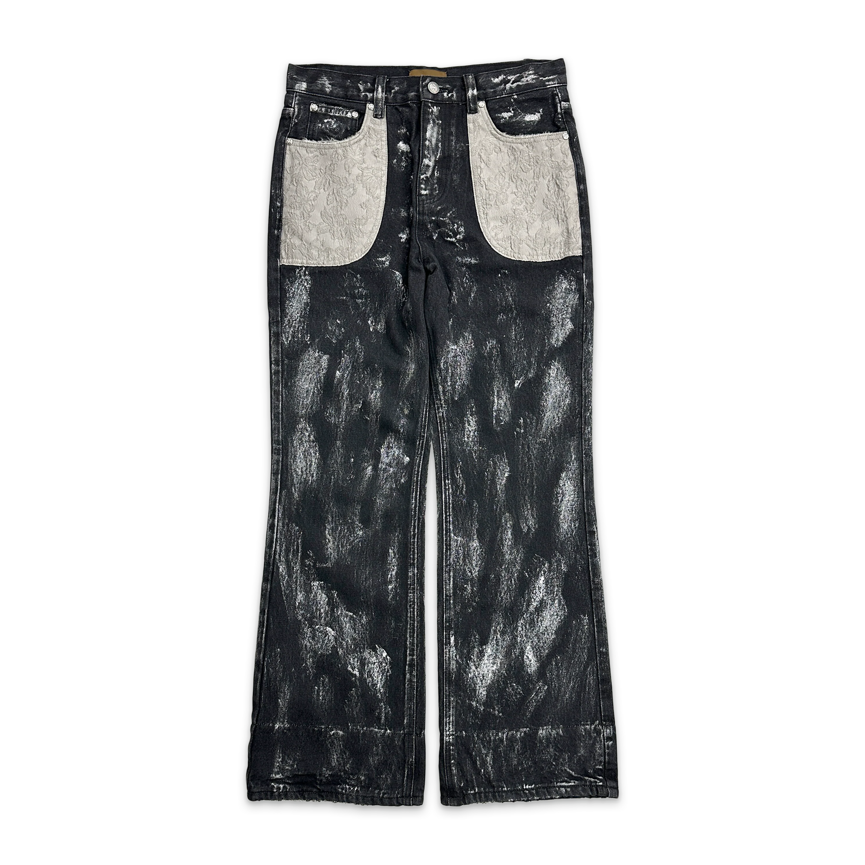 Embossed Silver Washed Denim "Black"