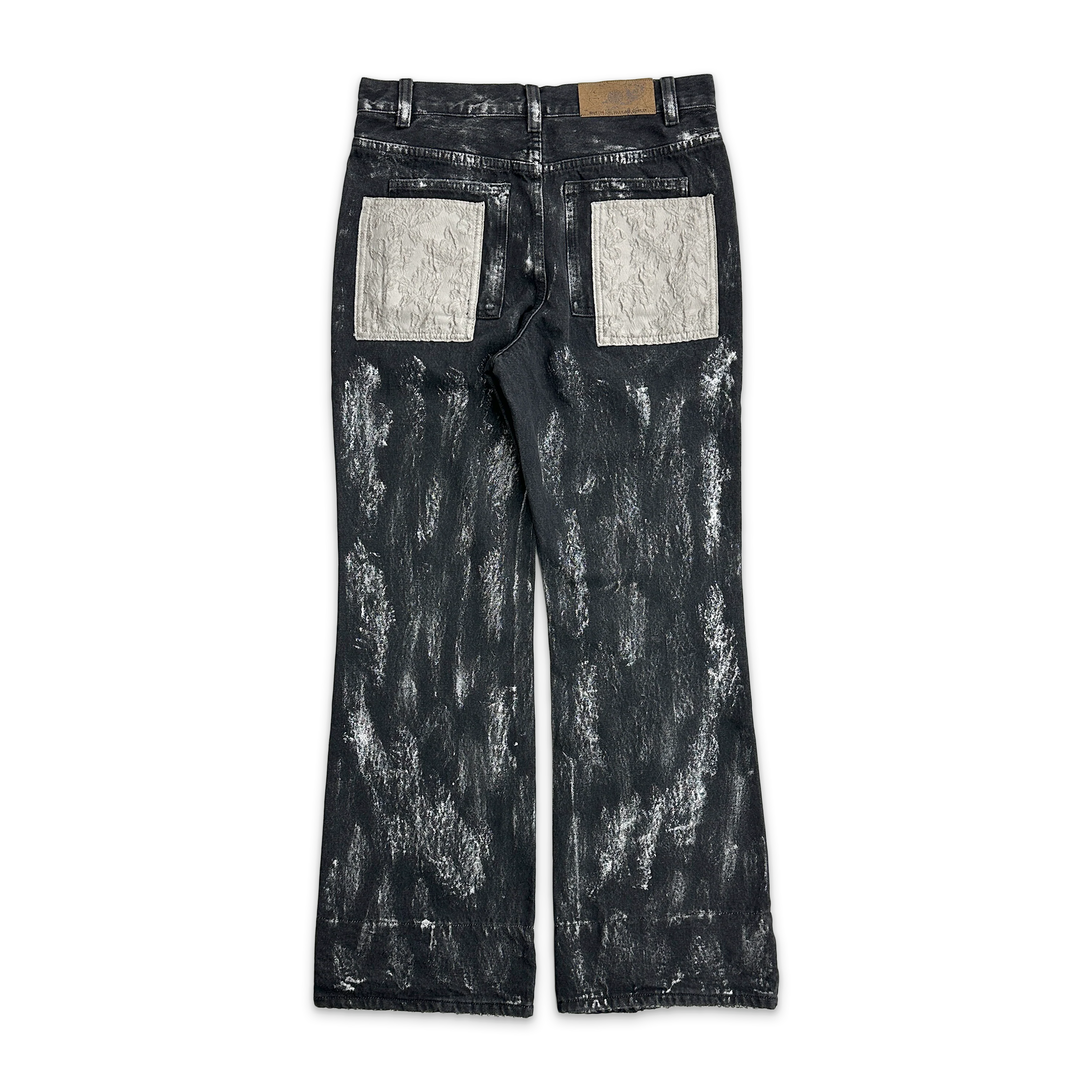 Embossed Silver Washed Denim "Black" - Image 2