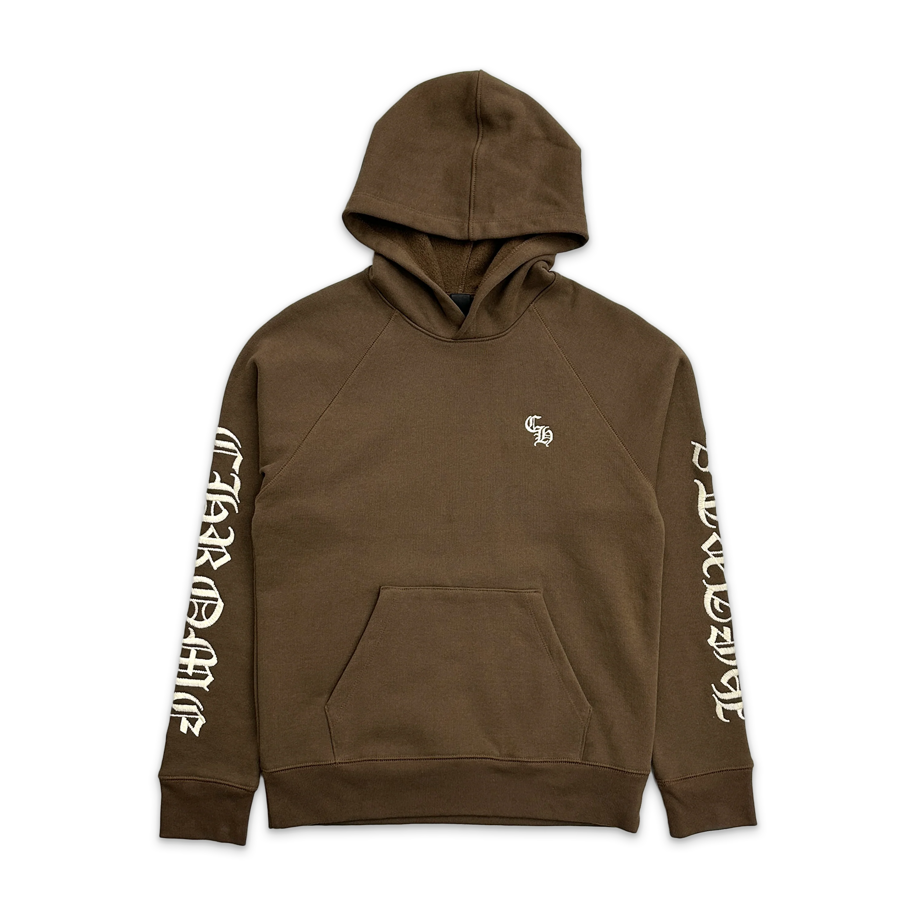 Embroidered Logo Hoodie "Brown”