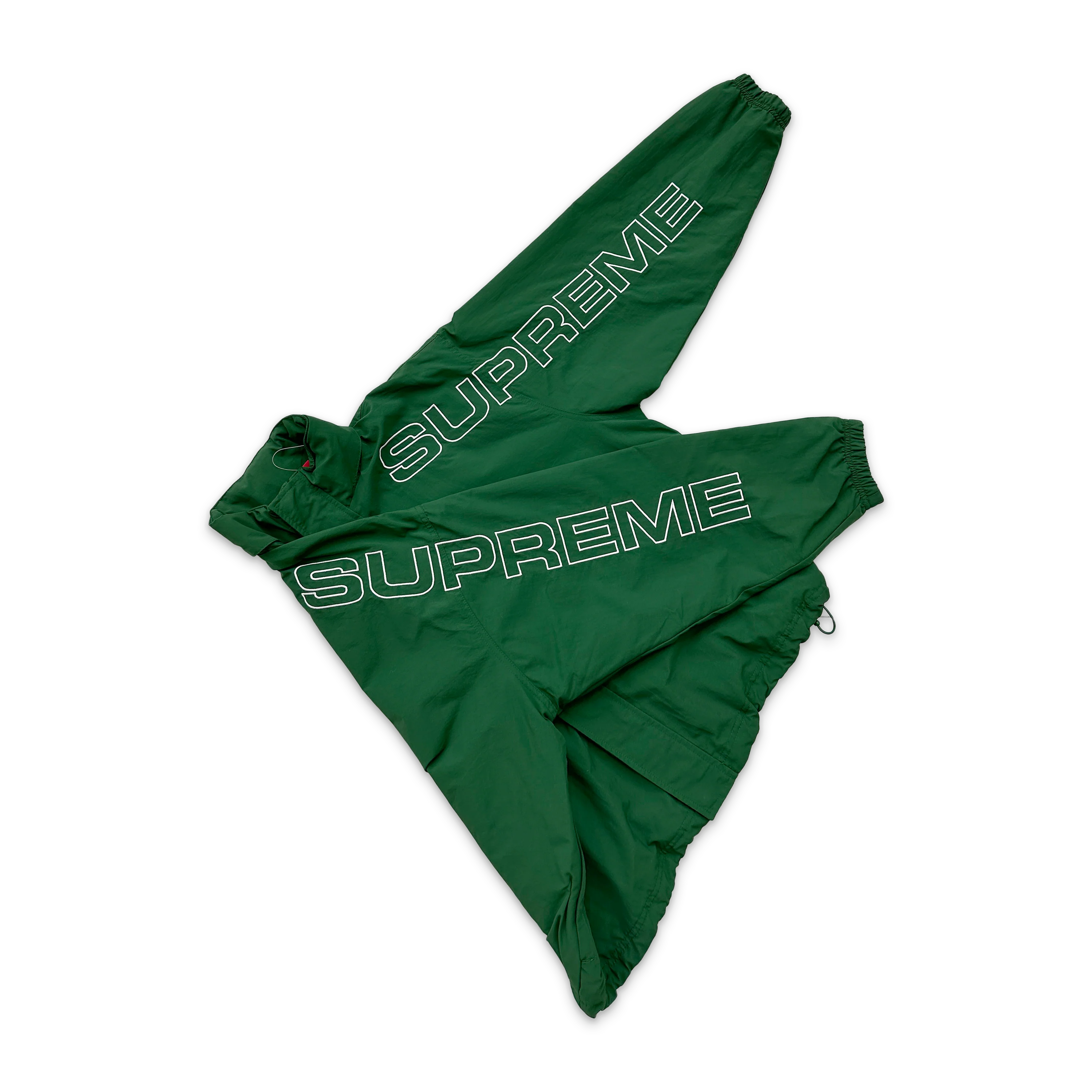Embroidered Logo Track Jacket "Green" - Image 2