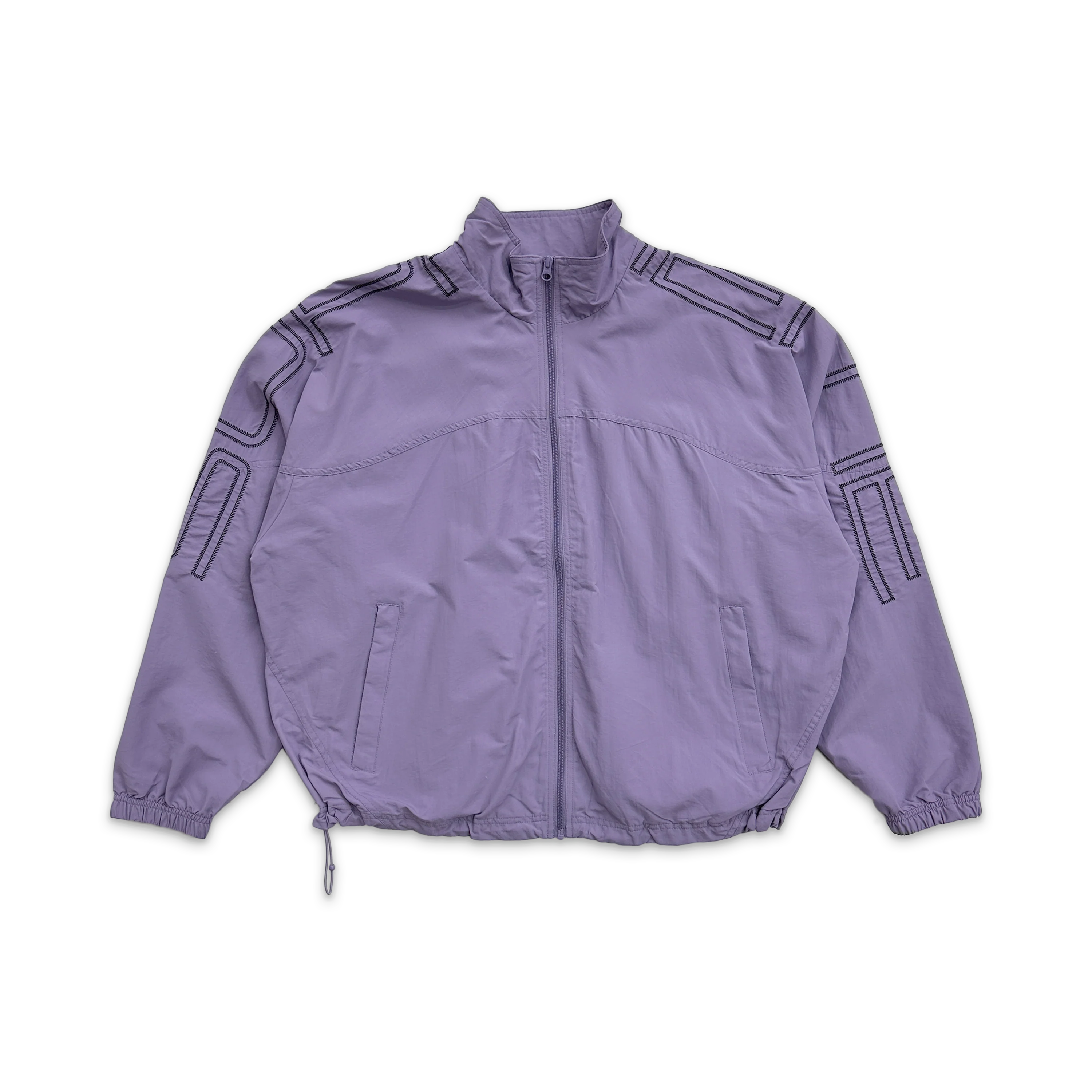 Embroidered Spellout Track Jacket "Dusty Purple"