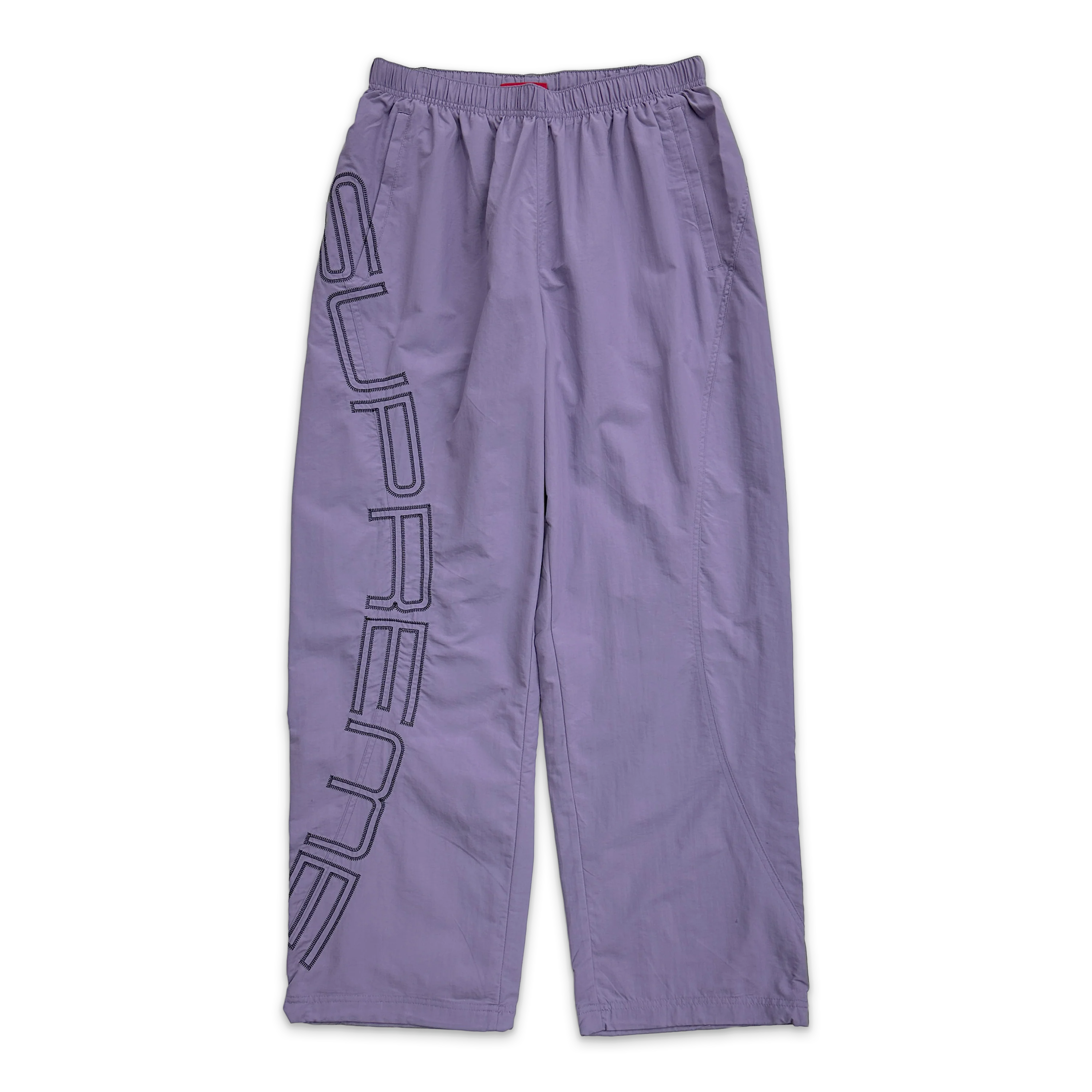 Embroidered Spellout Track Pants "Dusty Purple"