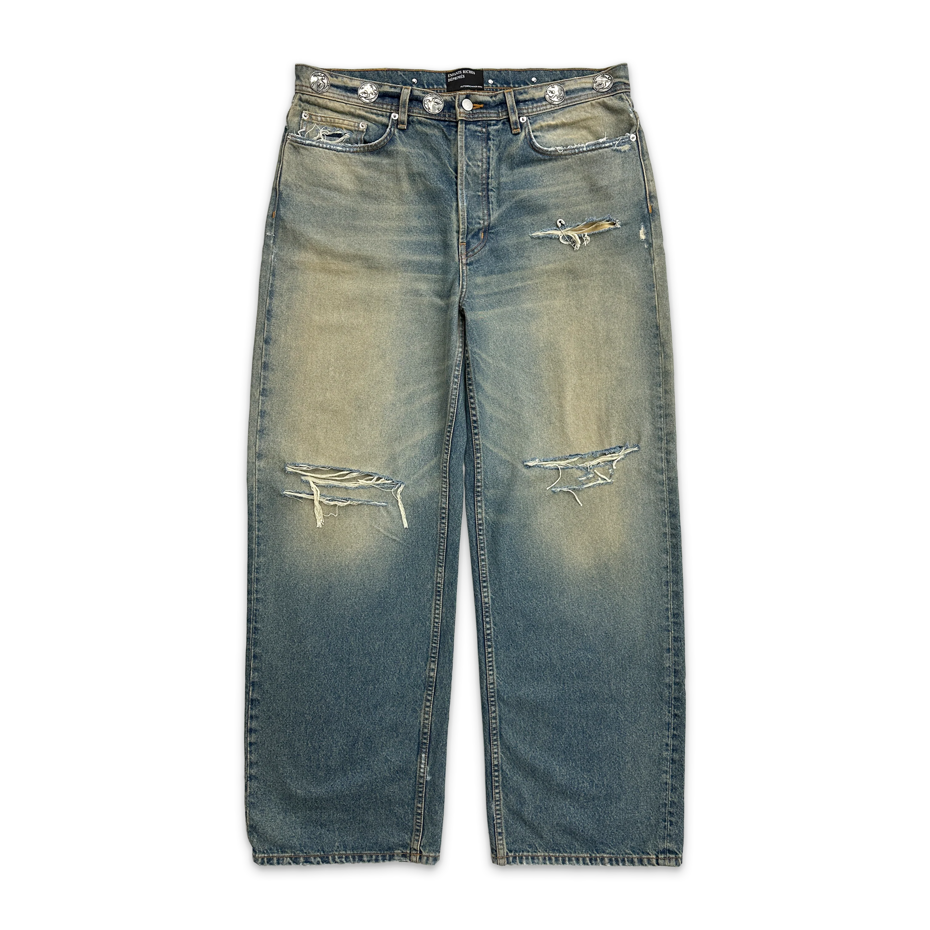 Enfants Riches Déprimes Ripped Coin Waist Jeans "Blue"
