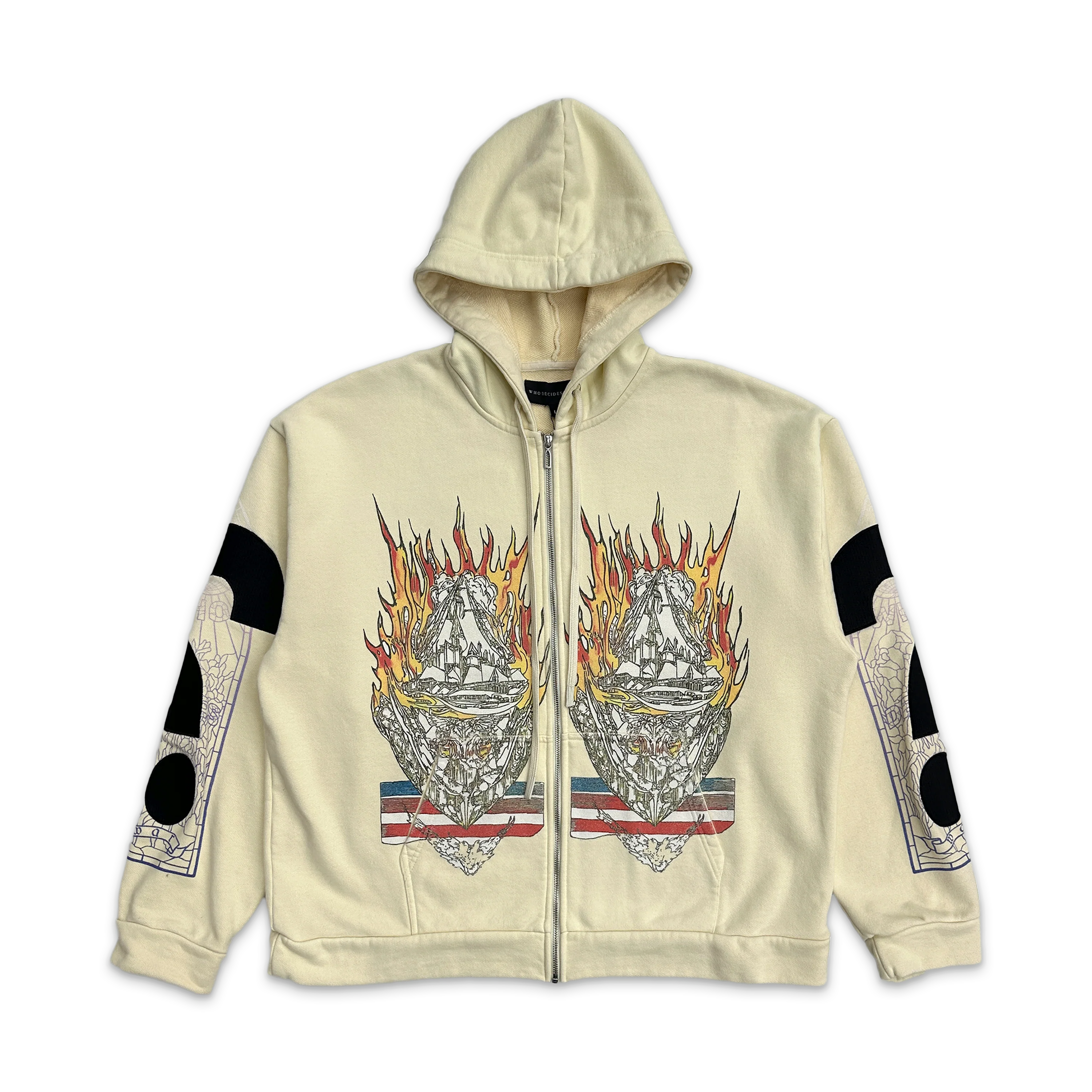 Engulfed Memories Zip Up "Ivory"