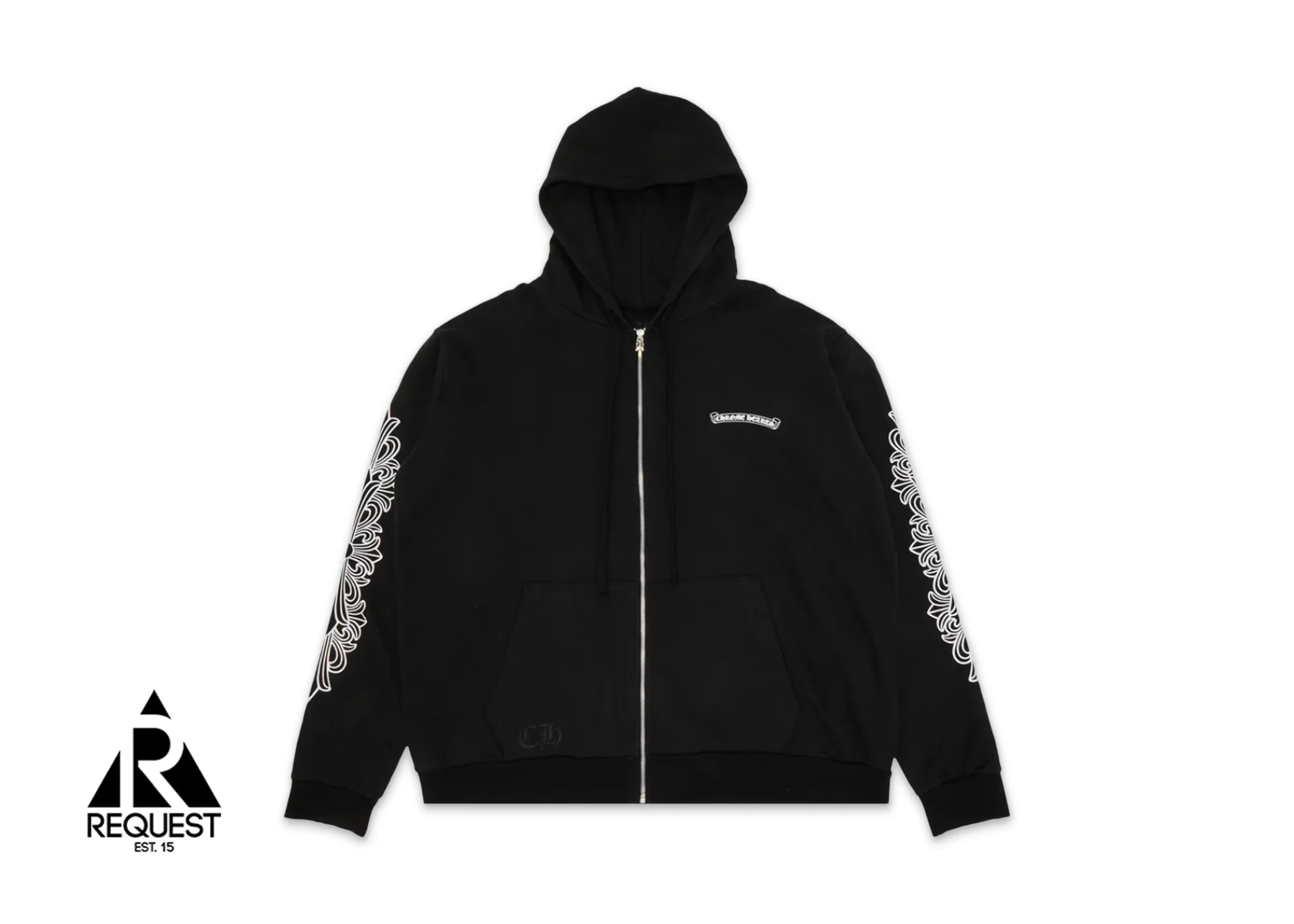 Eye Chart Dagger Zip-Up Hoodie "Black"