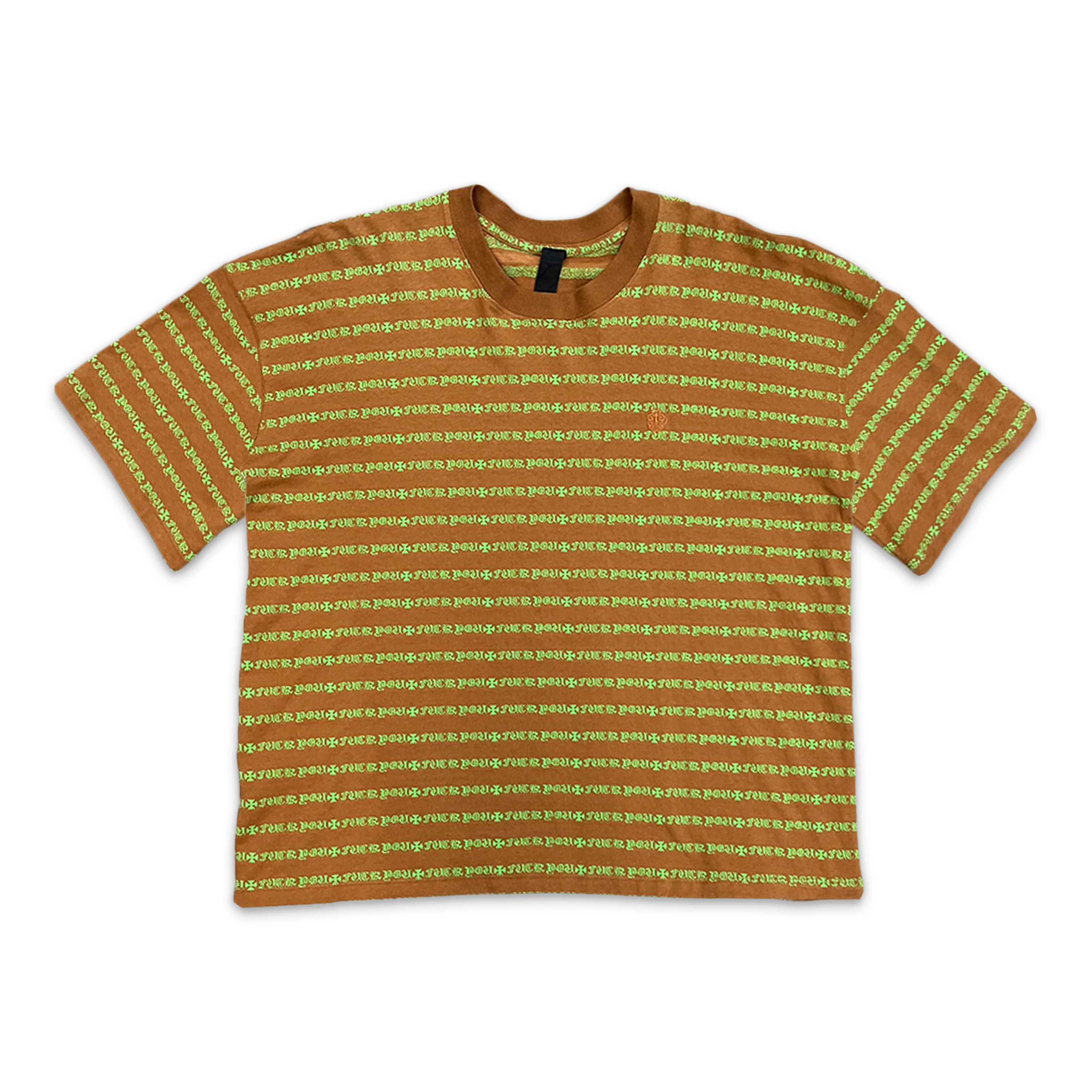 F*ck You Stripe Logo Tee "Brown/Green"