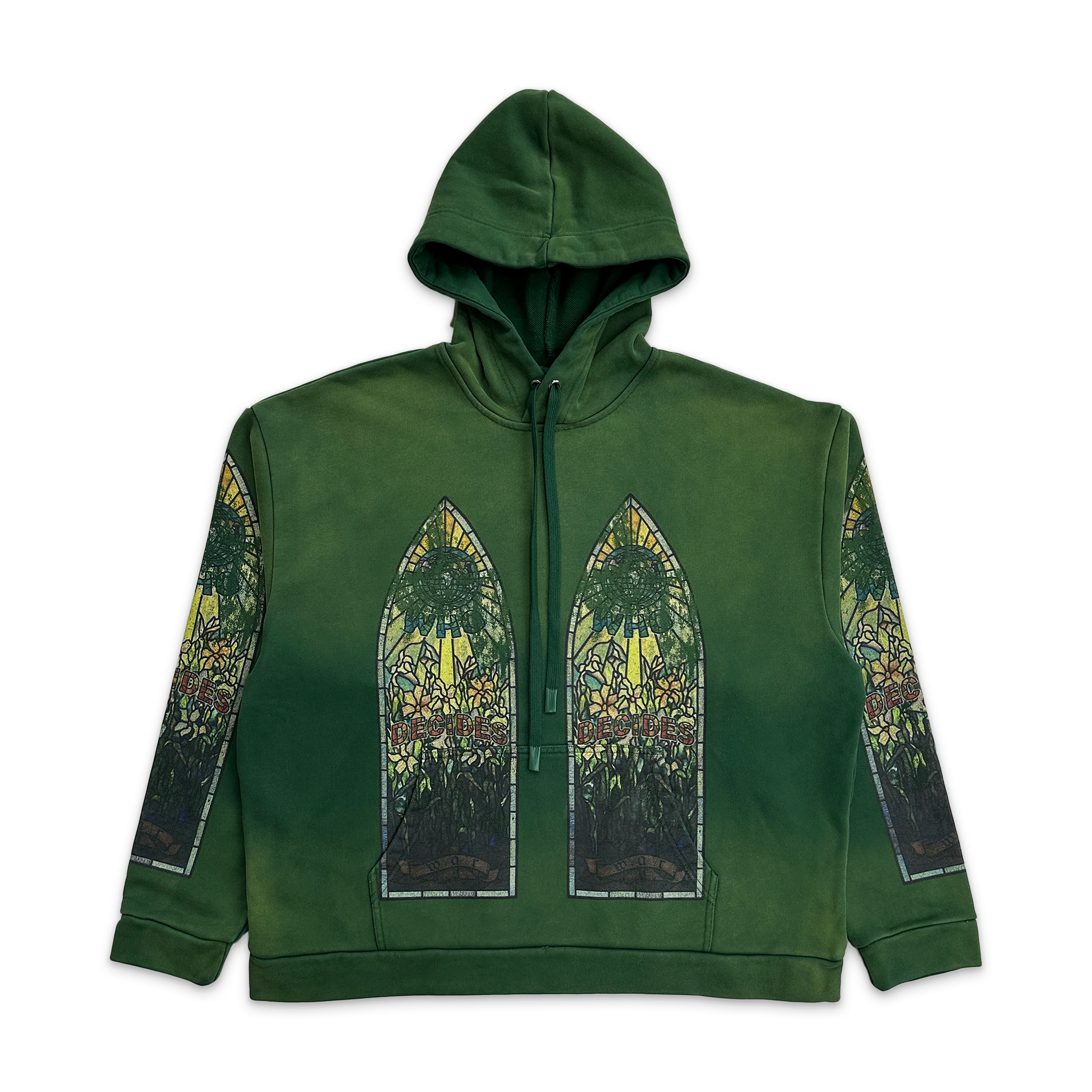 Faded Hooded Pullover "Emerald"