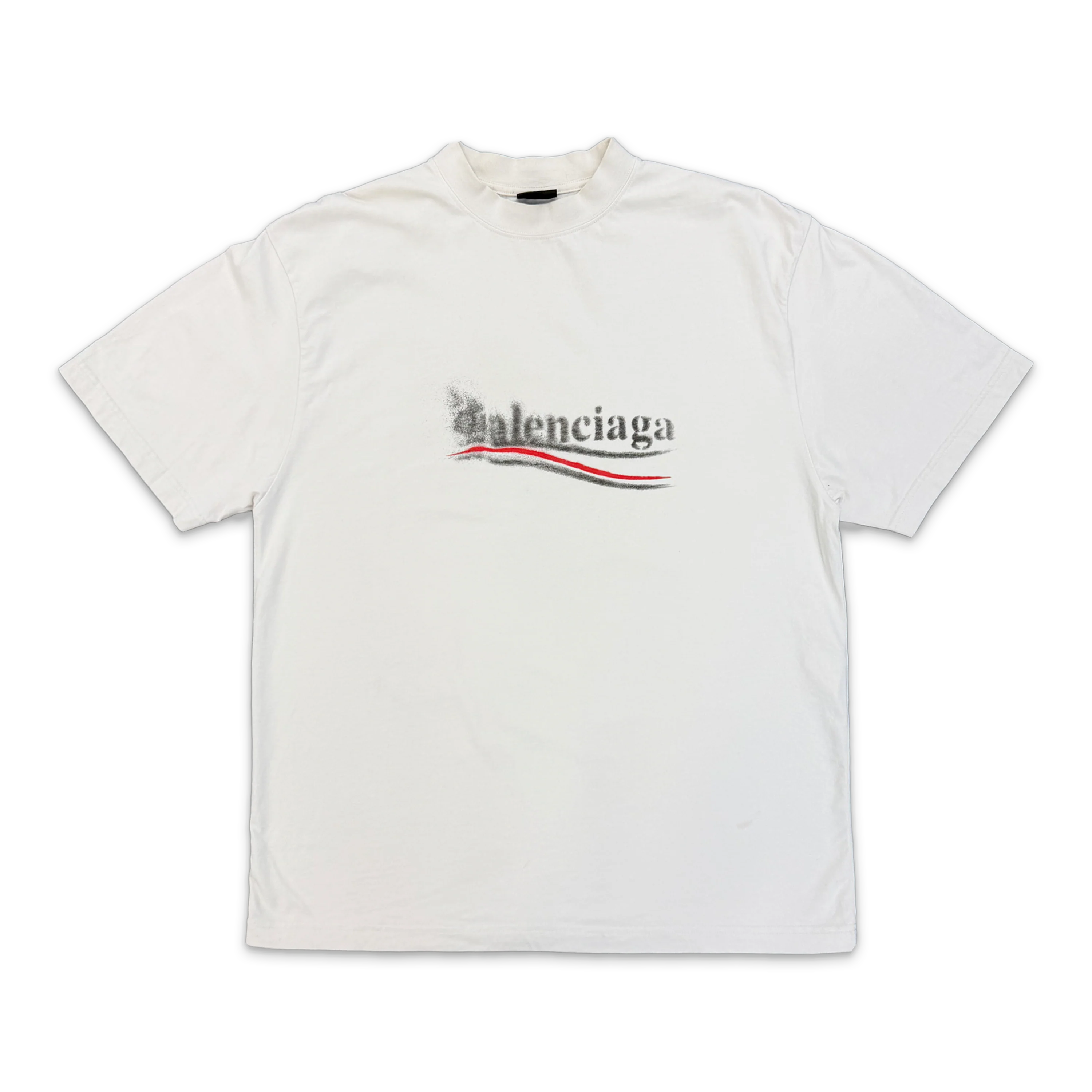Fading Political Stencil Tee "Ivory"