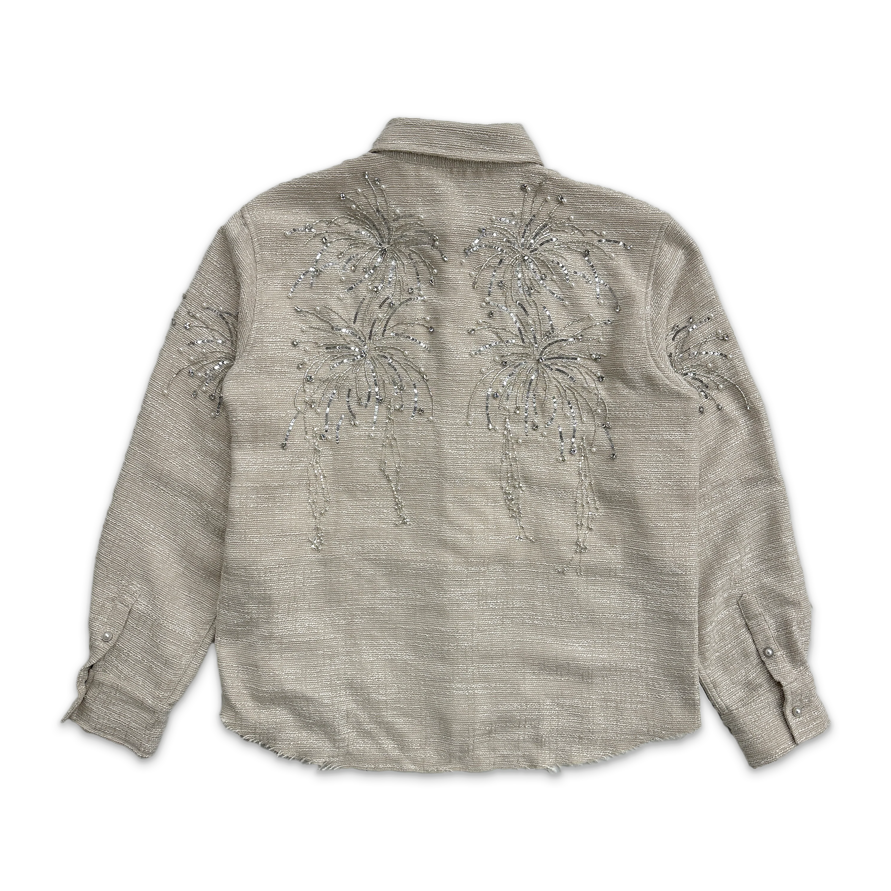 Fireworks Beaded Diamond Shirt "Cream" - Image 2
