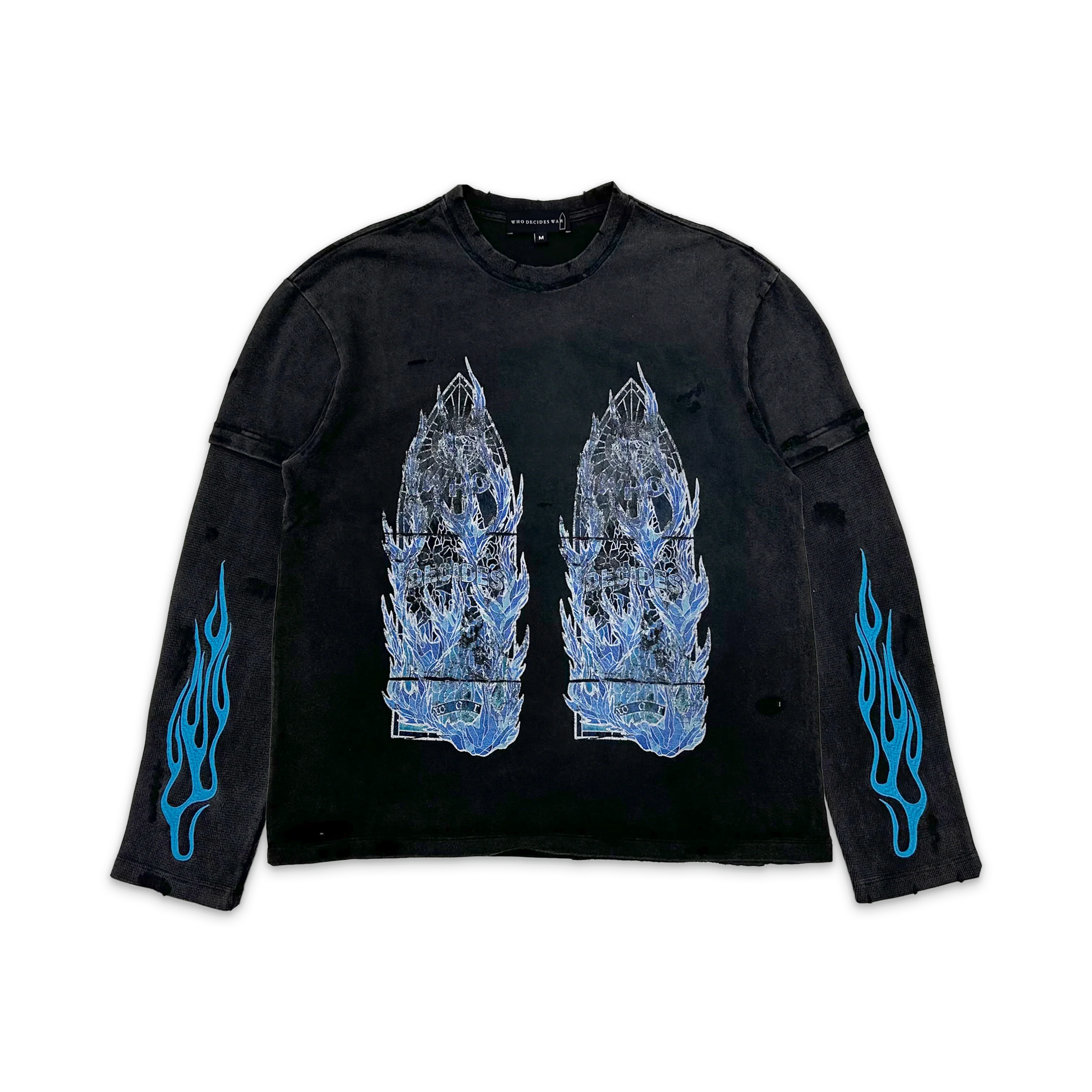 Flame Glass Double Jersey "Coal"