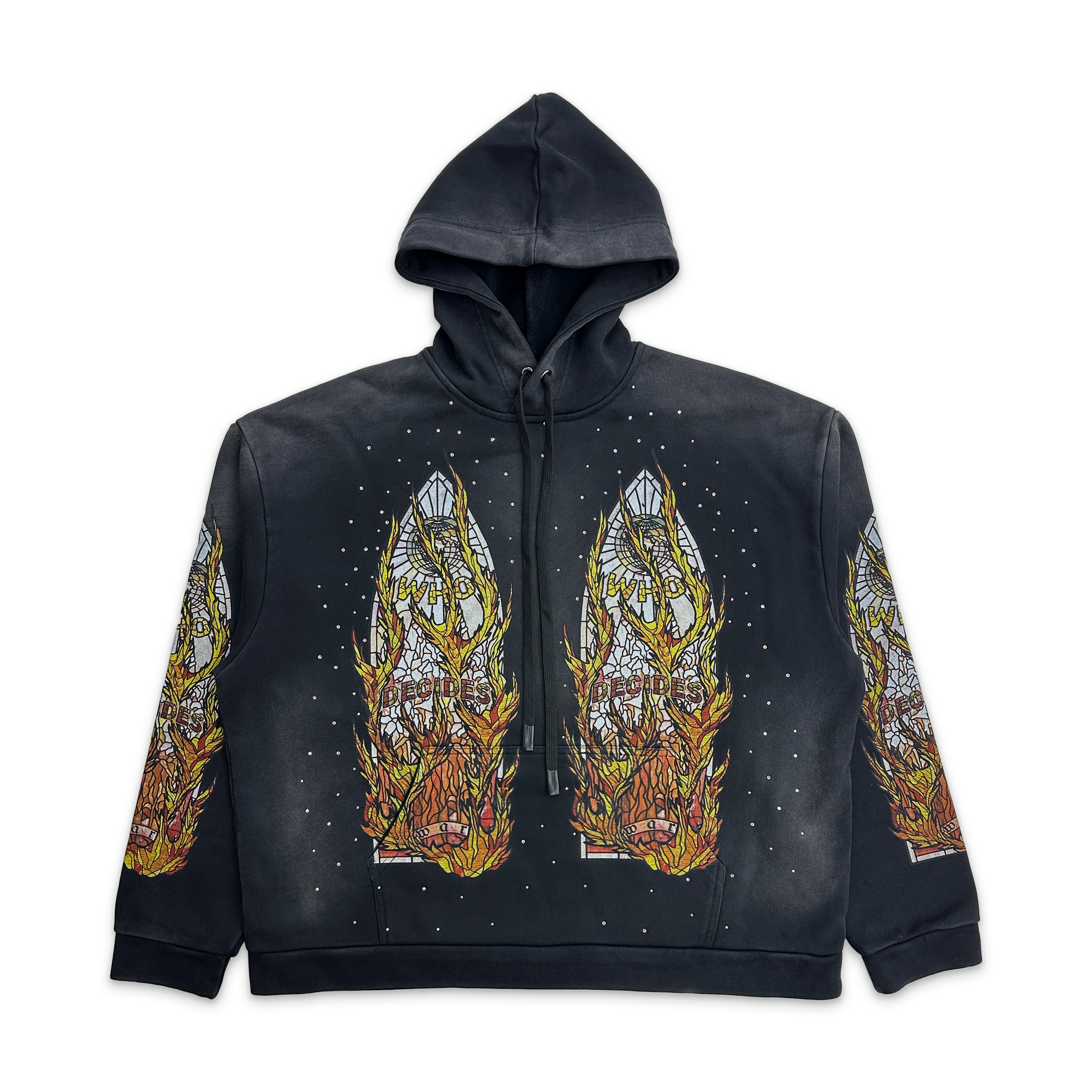 Flame Glass Hooded Pullover "Coal"