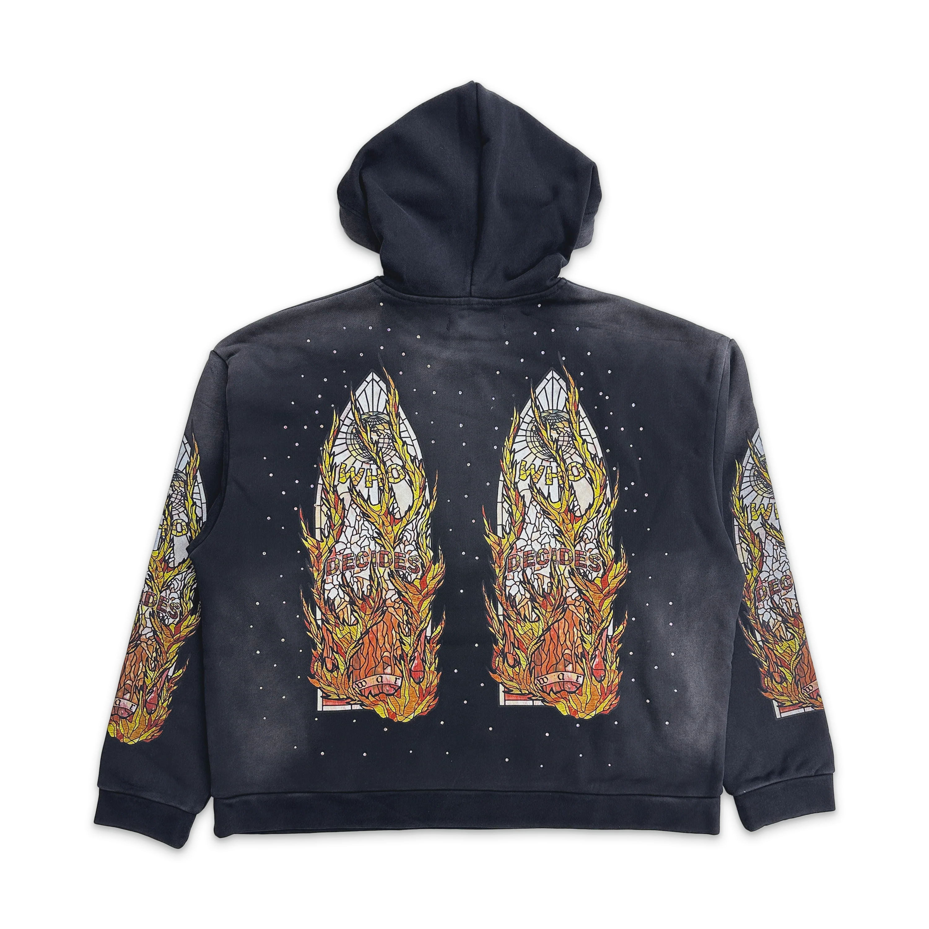 Flame Glass Hooded Pullover "Coal" - Image 2