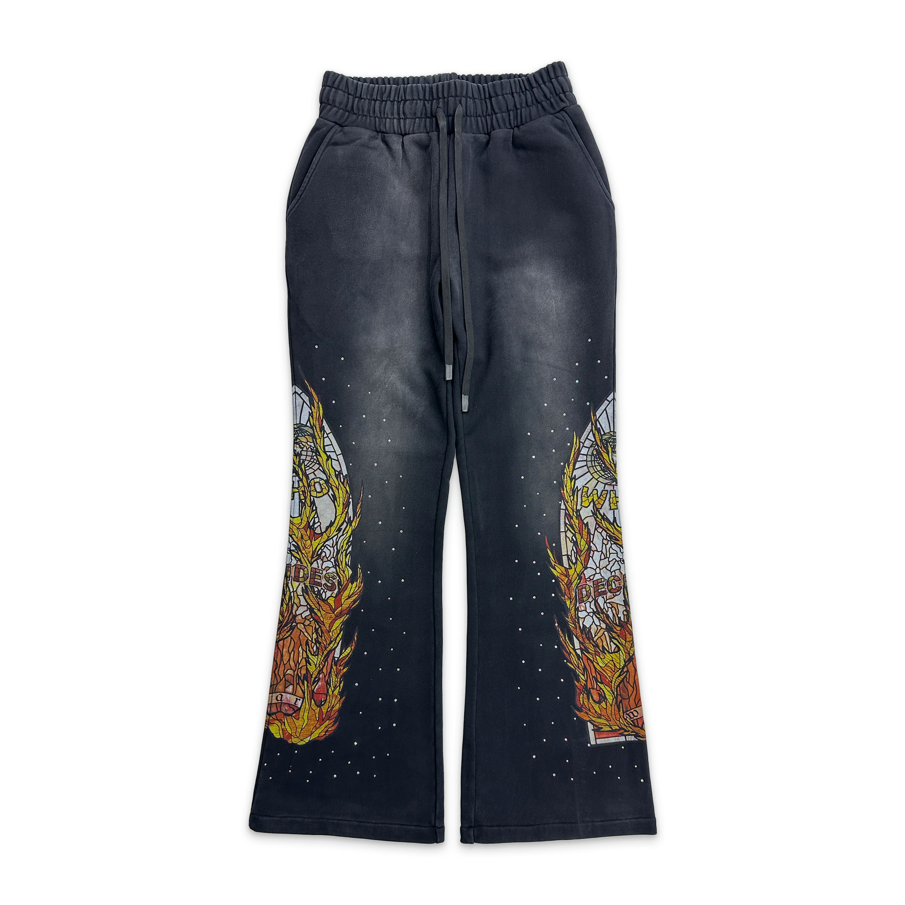 Flame Glass Sweatpants "Coal"