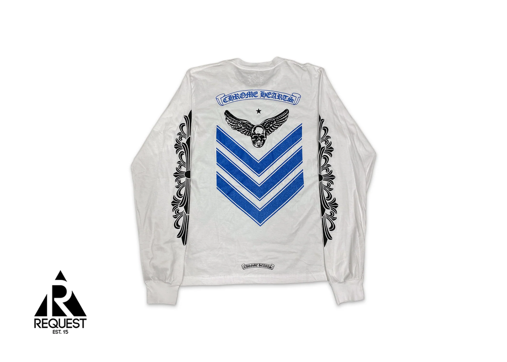 Foti L/S Tee "White/Blue" - Image 2