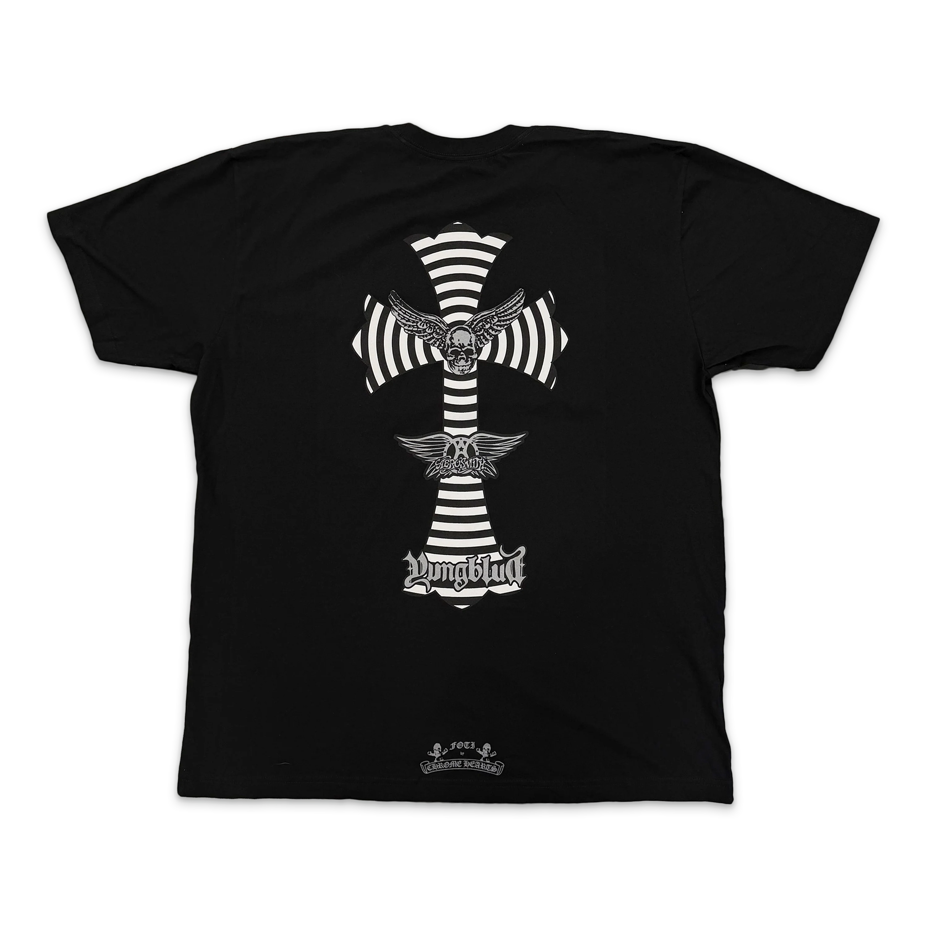Foti x Aerosmith Yungblud Cross Pocket Tee "Black" - Image 2