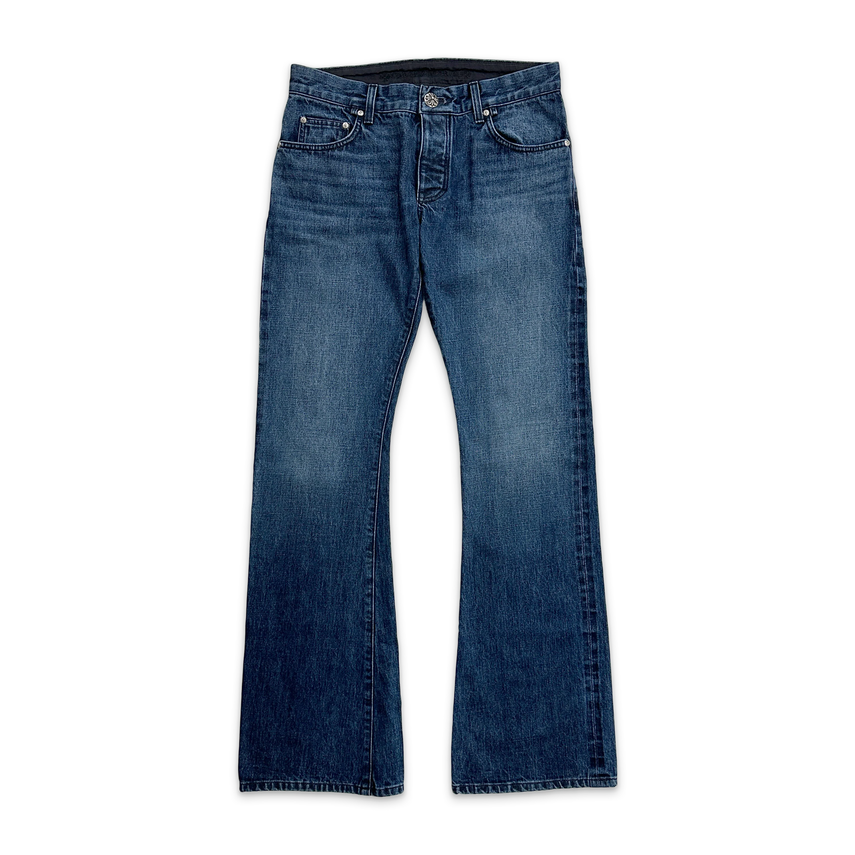 FU Low Rise Flared Denim Jeans "Indigo Blue"