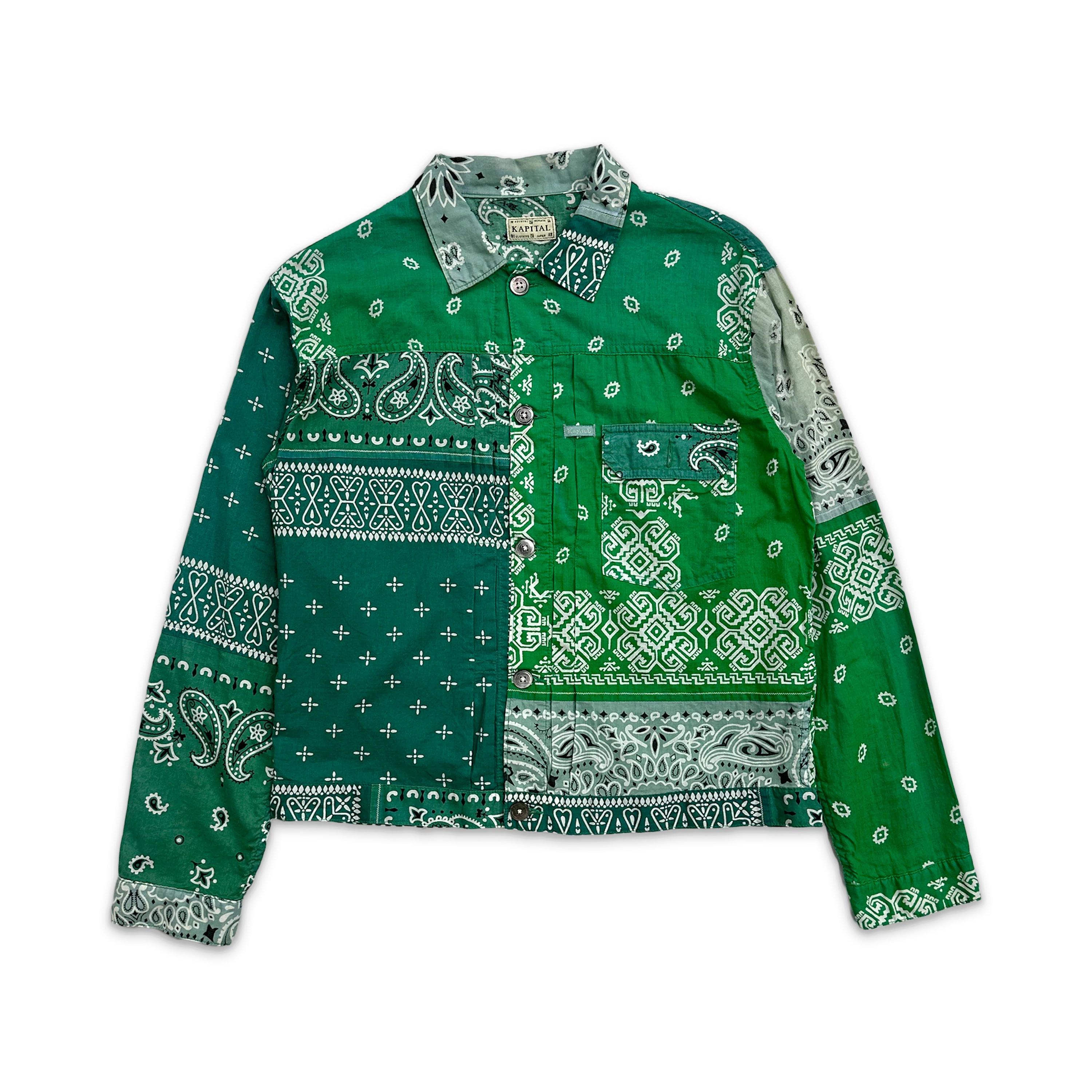 Gauze Bandana Patchwork Jacket "Green"
