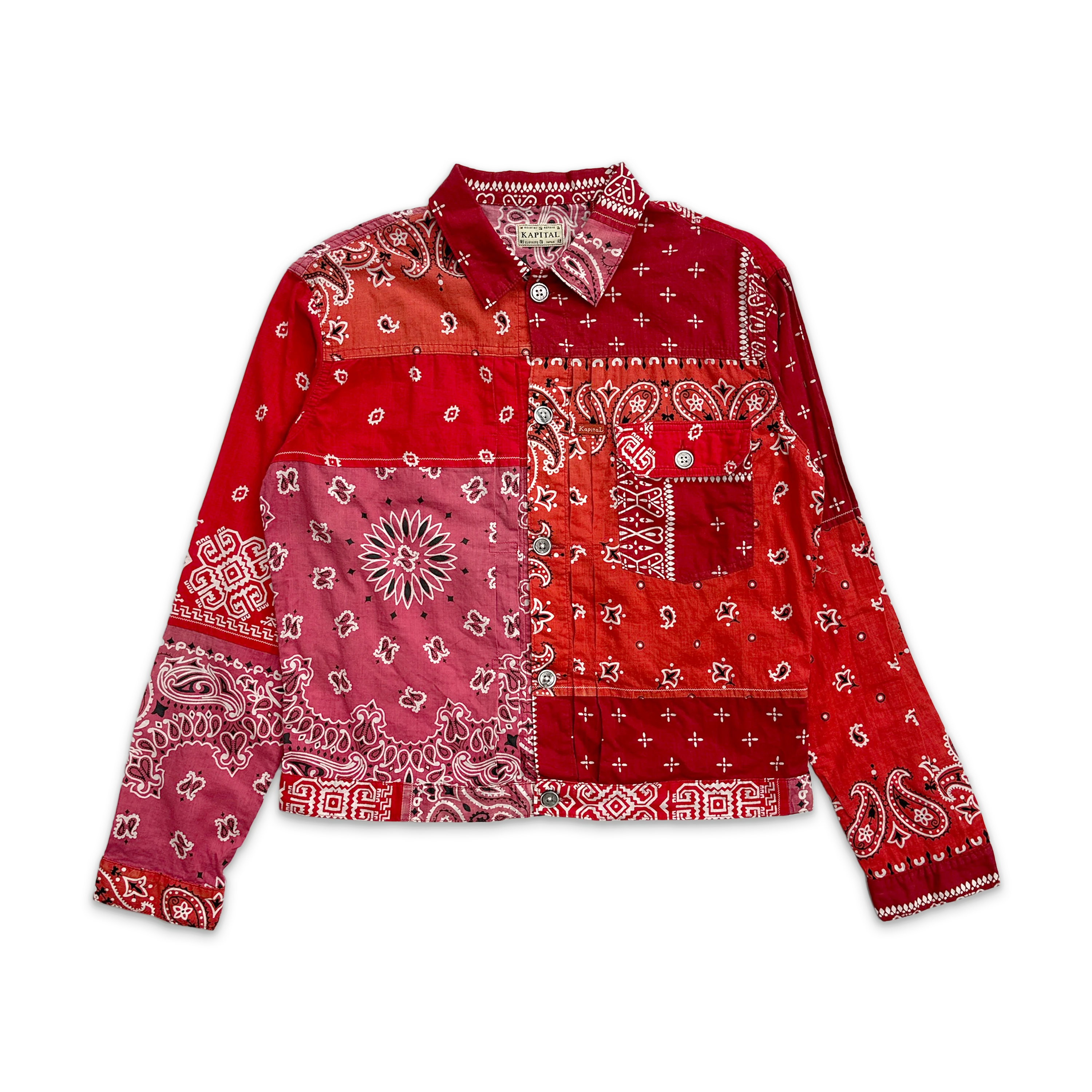 Gauze Bandana Patchwork Jacket "Red"