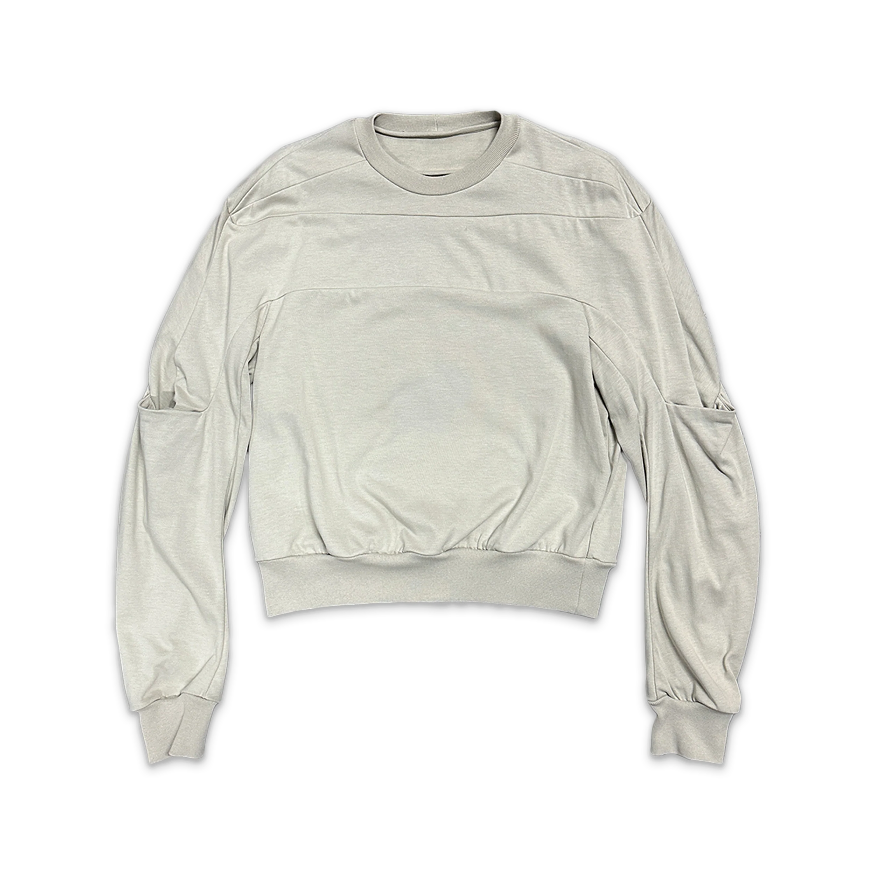 Geth Panelled Cotton-Jersey Sweatshirt "Ivory"