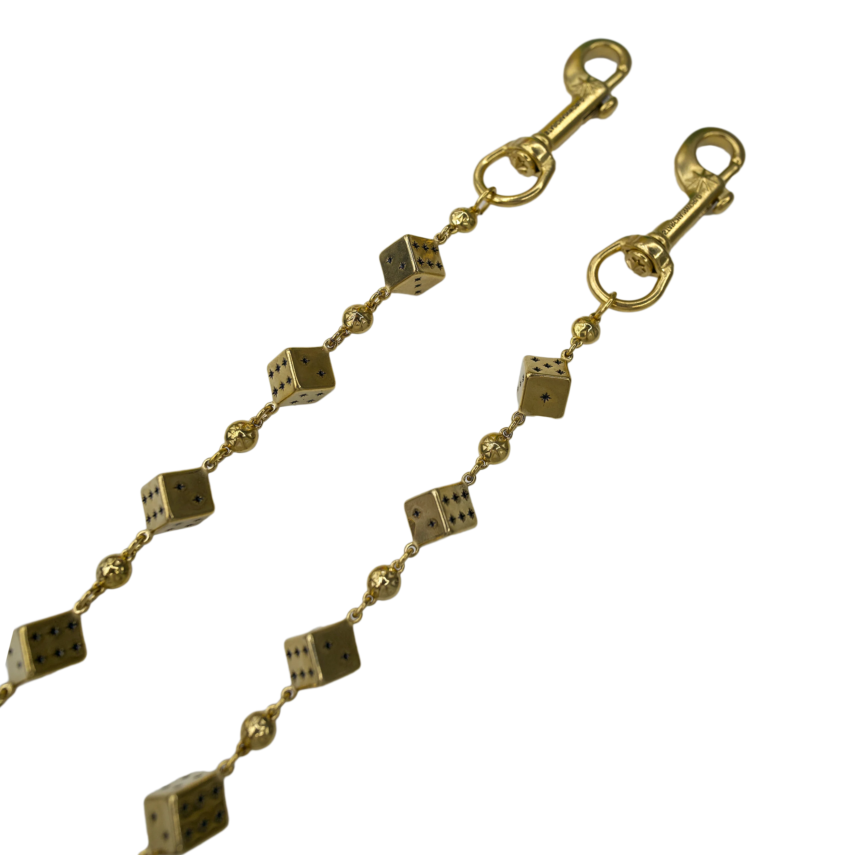 Gold Dice Wallet Chain - No Stones - Image 2