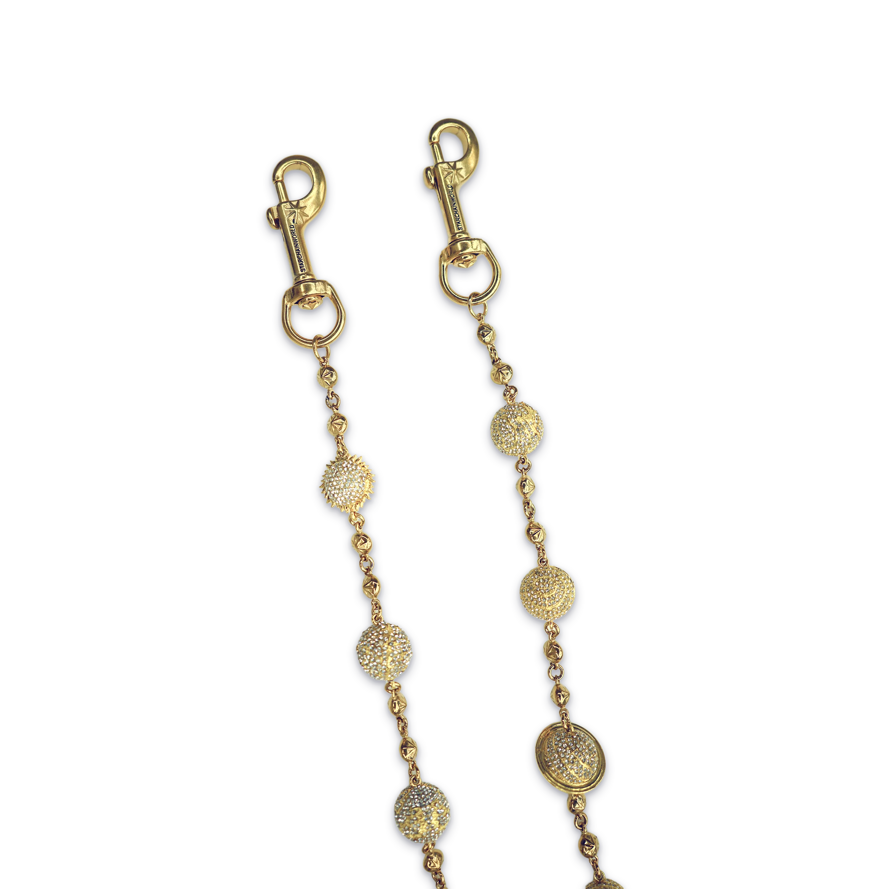 Gold White Solar System Wallet Chain - Large Planets - Image 2