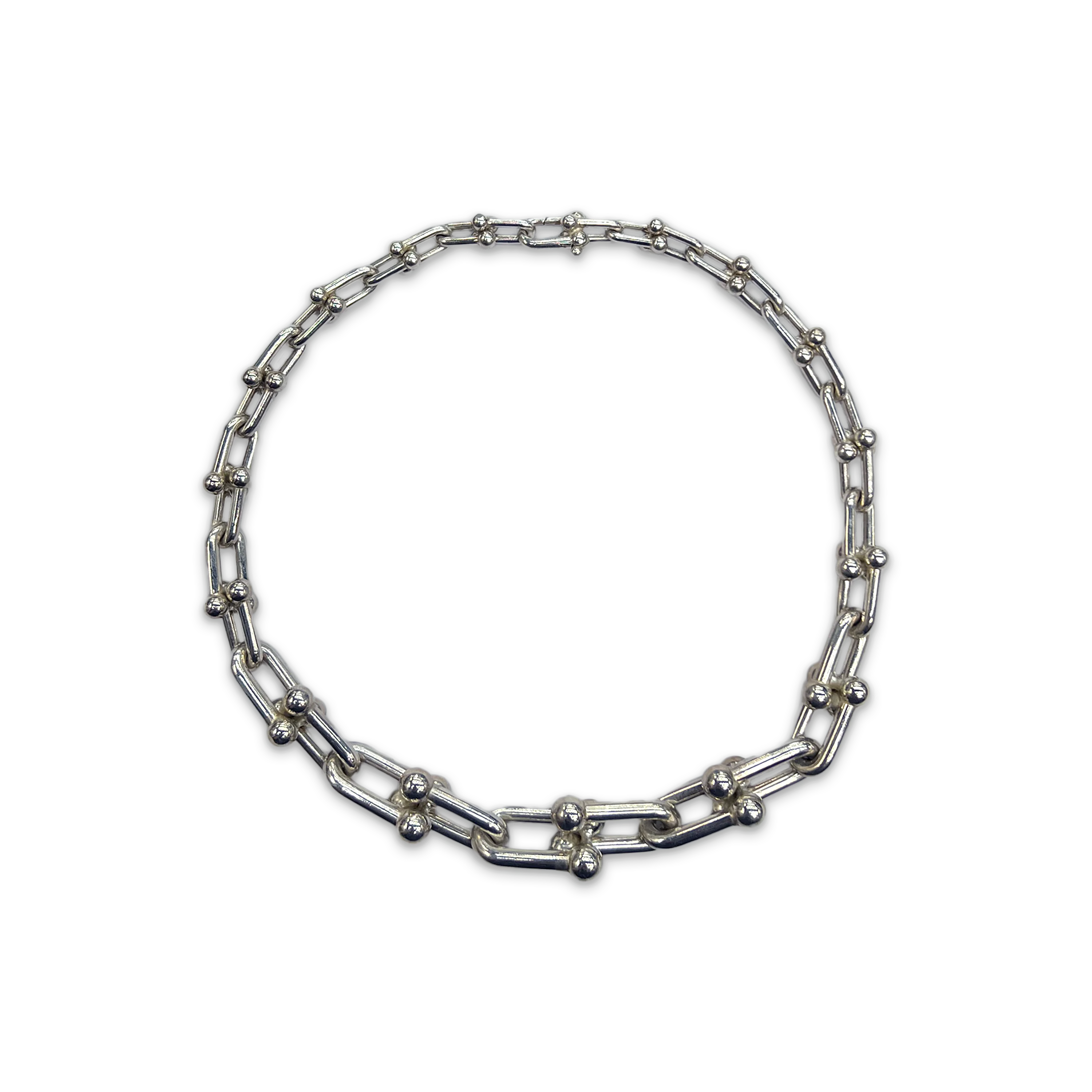 Graduated Link Necklace "Silver"