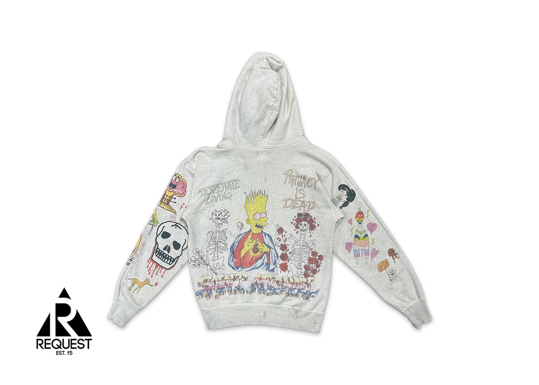 Graffiti Hoodie “Vintage White” - Image 2