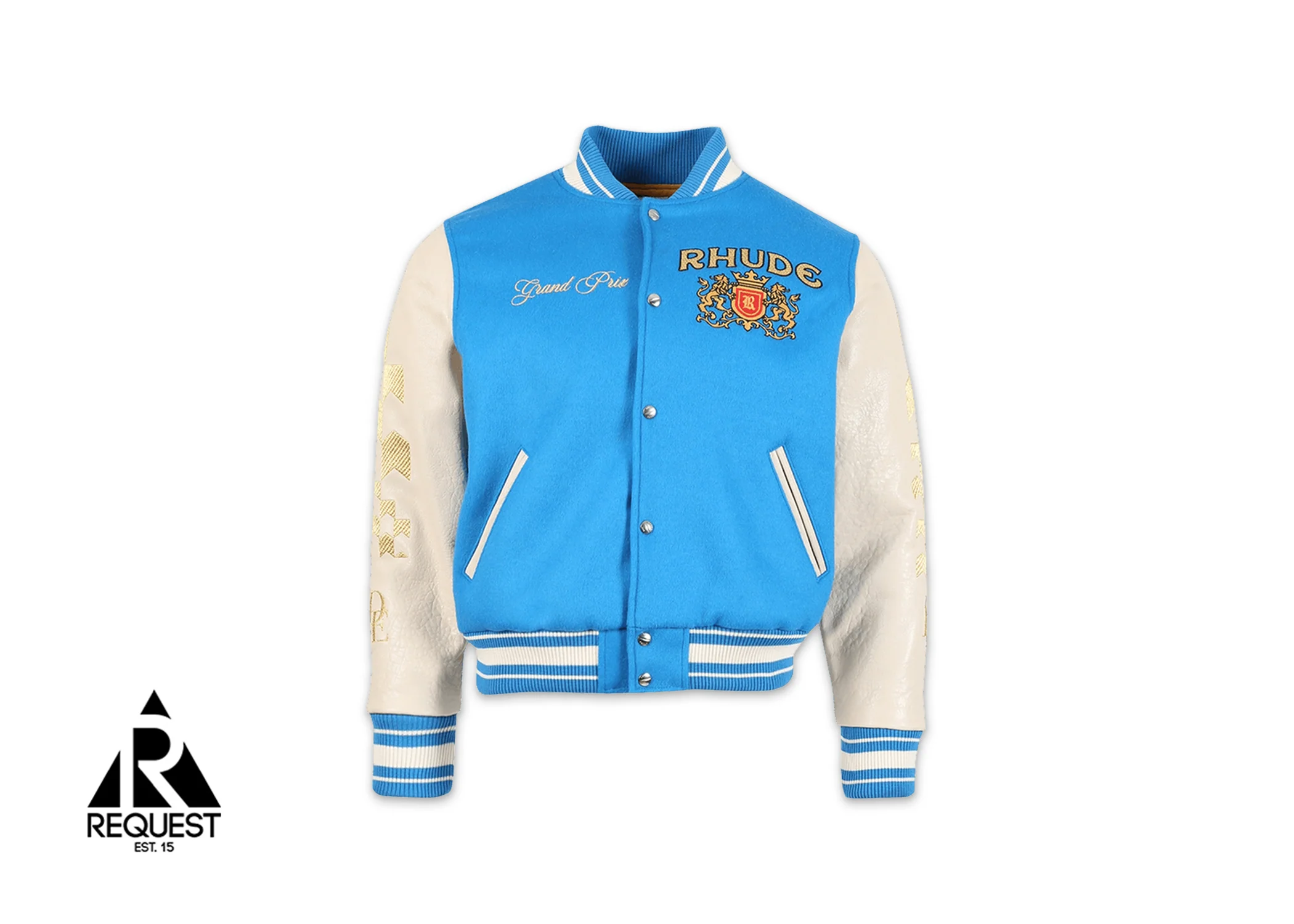 Grand Prix Varsity Jacket "Blue/Cream"