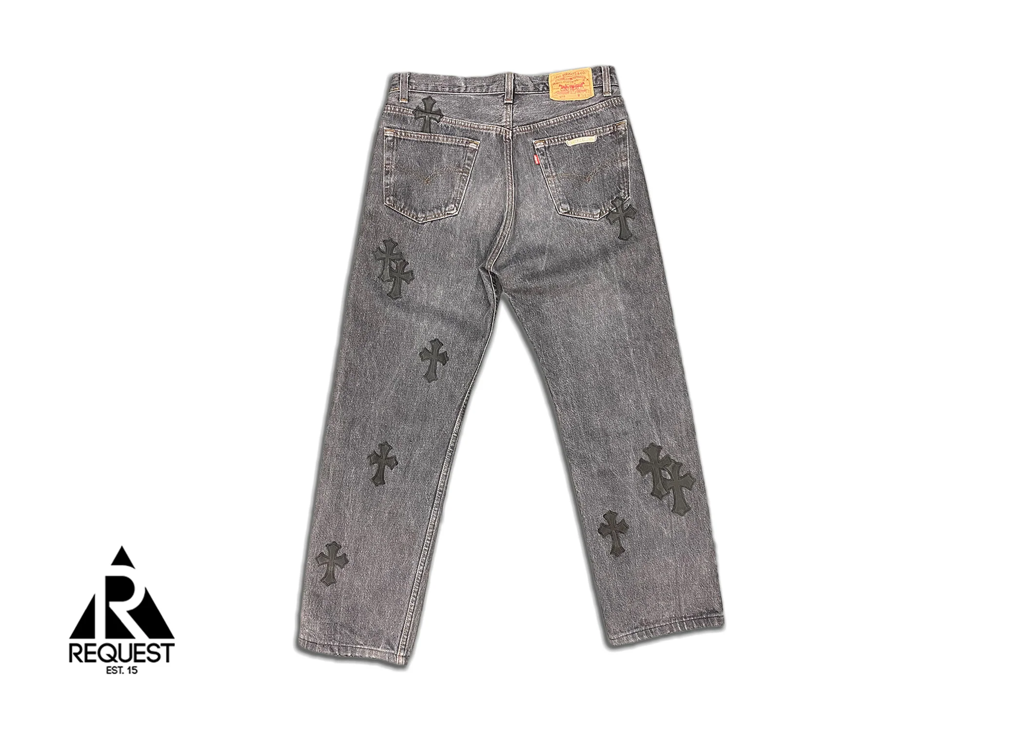 Grey Denim "Black Crosses" - Image 2
