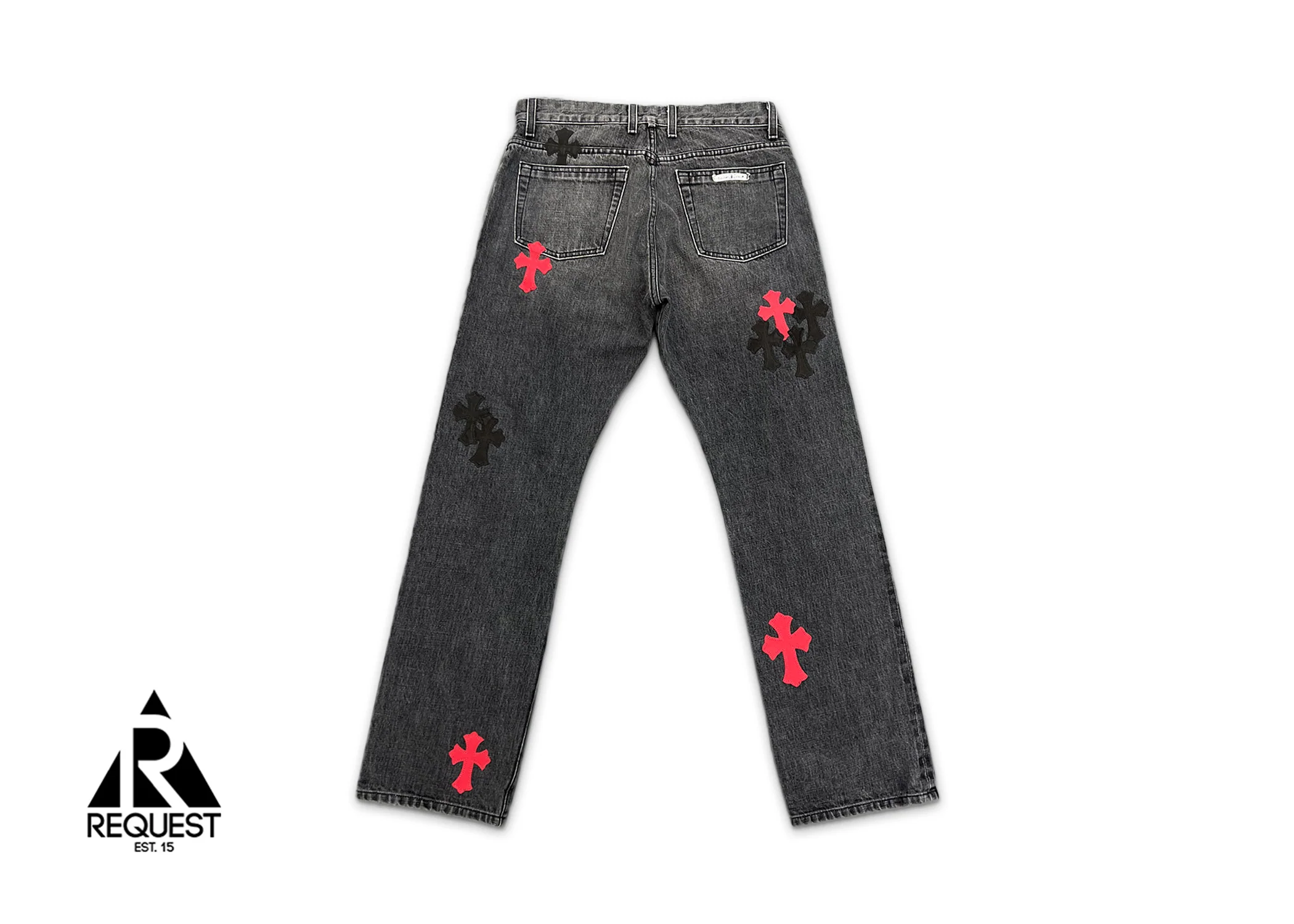 Grey Denim "Black & Red Crosses" - Image 2