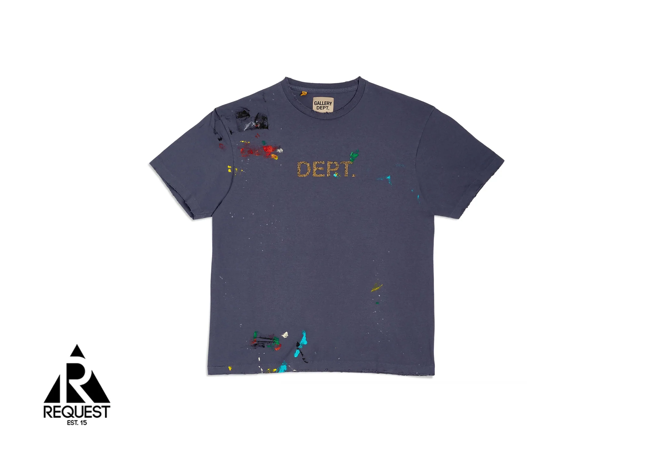 Hand Painted Tee "Navy"