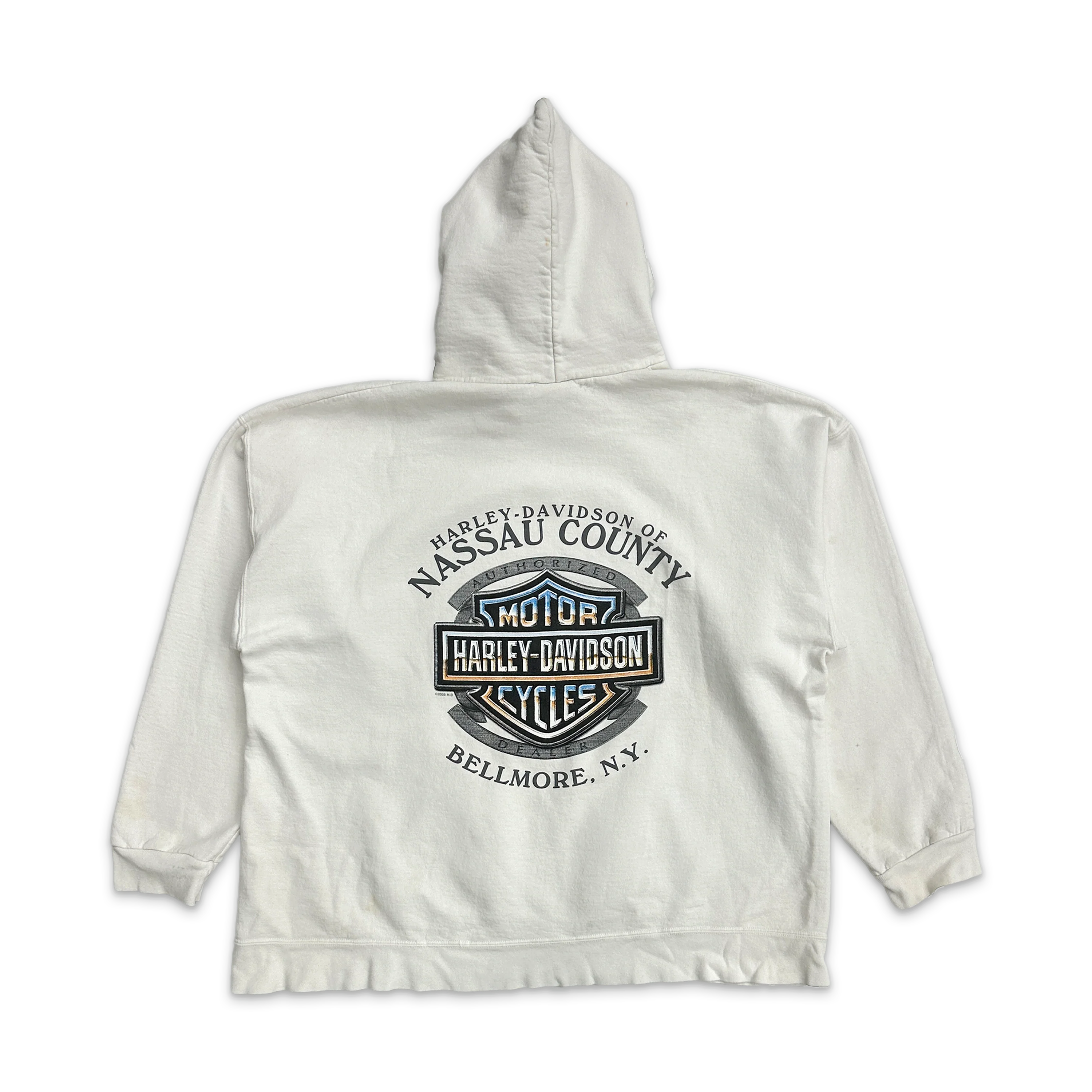 Harley Davidson Bellmore Vintage Hoodie "White" - Image 2