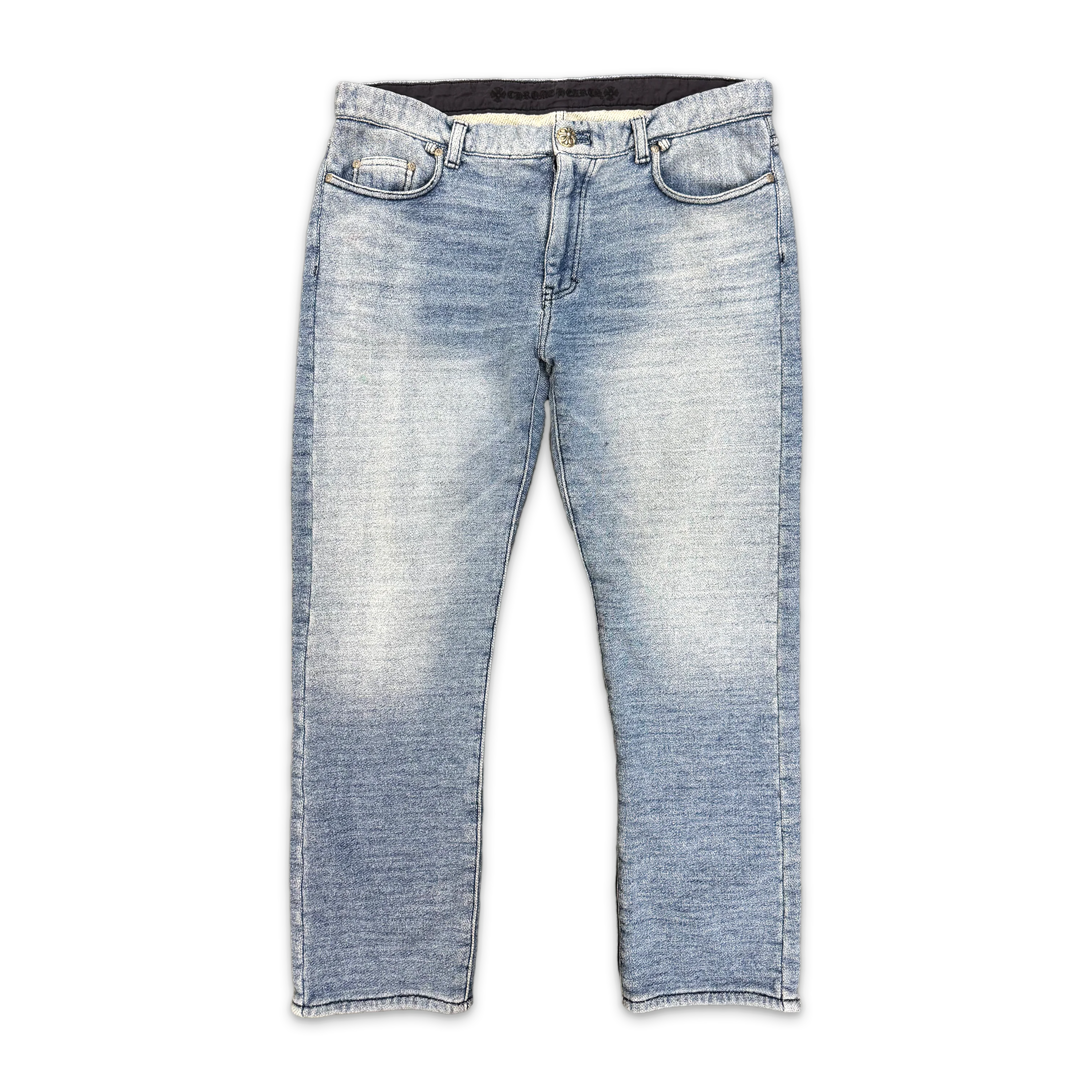 Heavy Knit Denim Sweatpants "Light Wash"