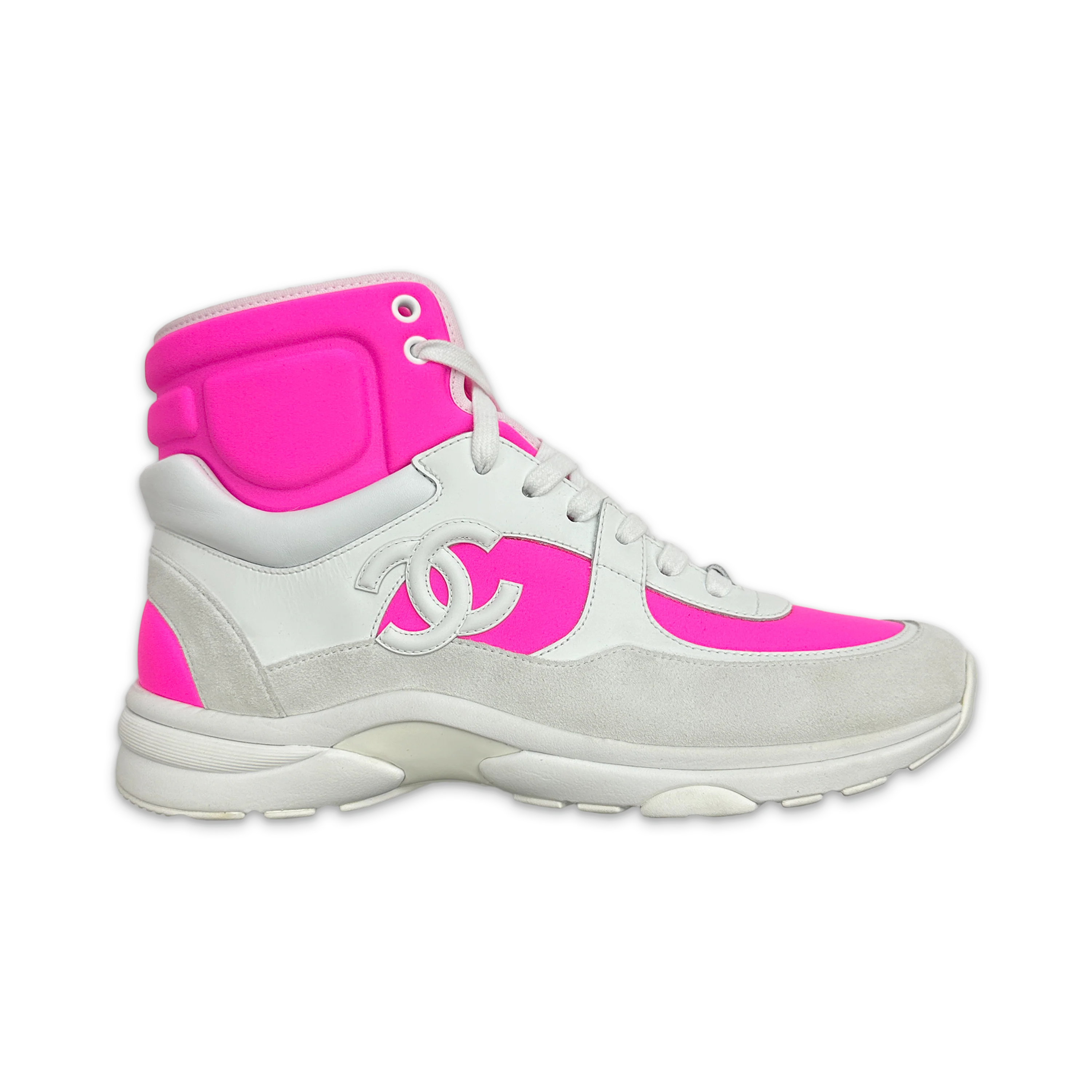 High Top Trainer “Pink & White"