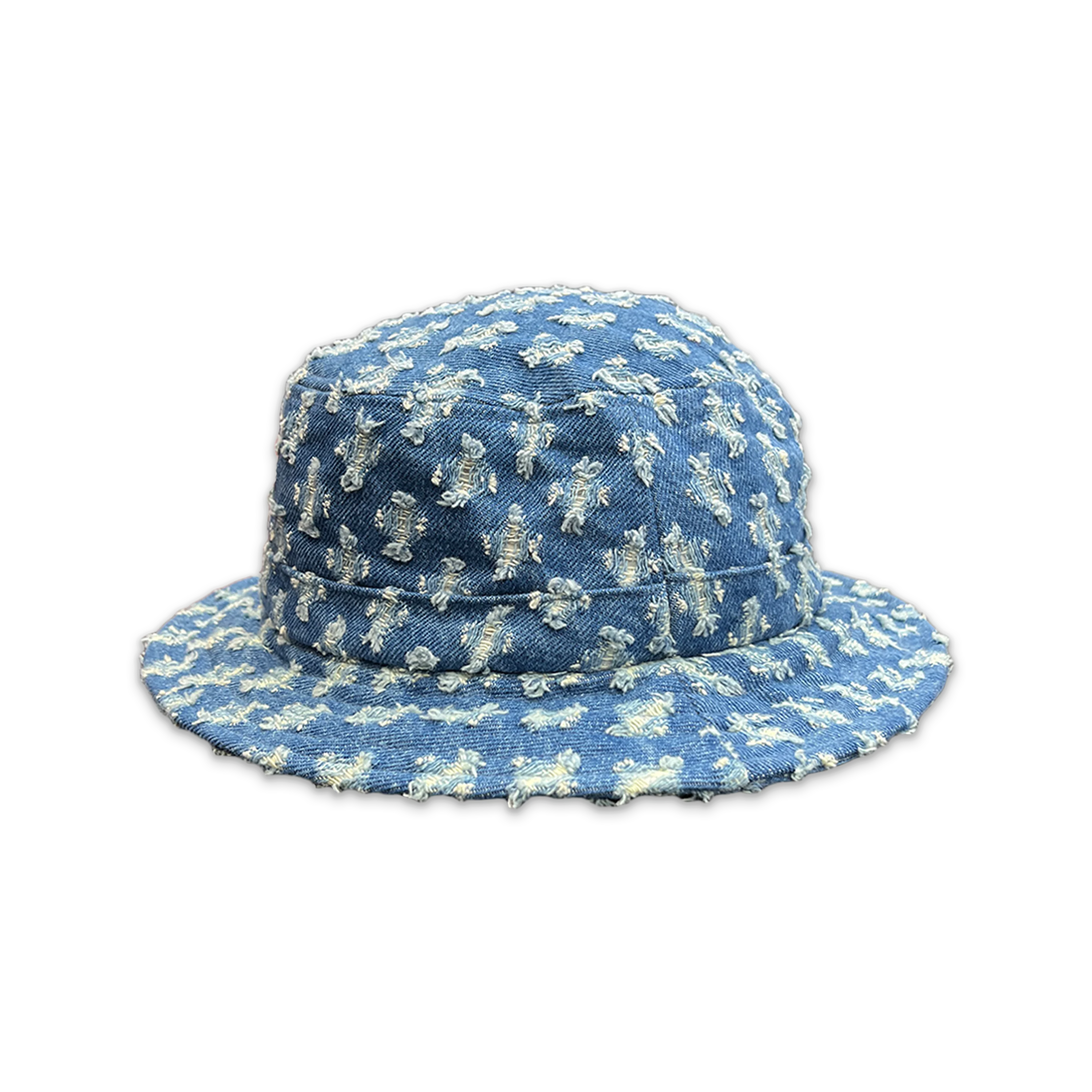 Hole Punch Denim Crusher Bucket Hat "Blue"
