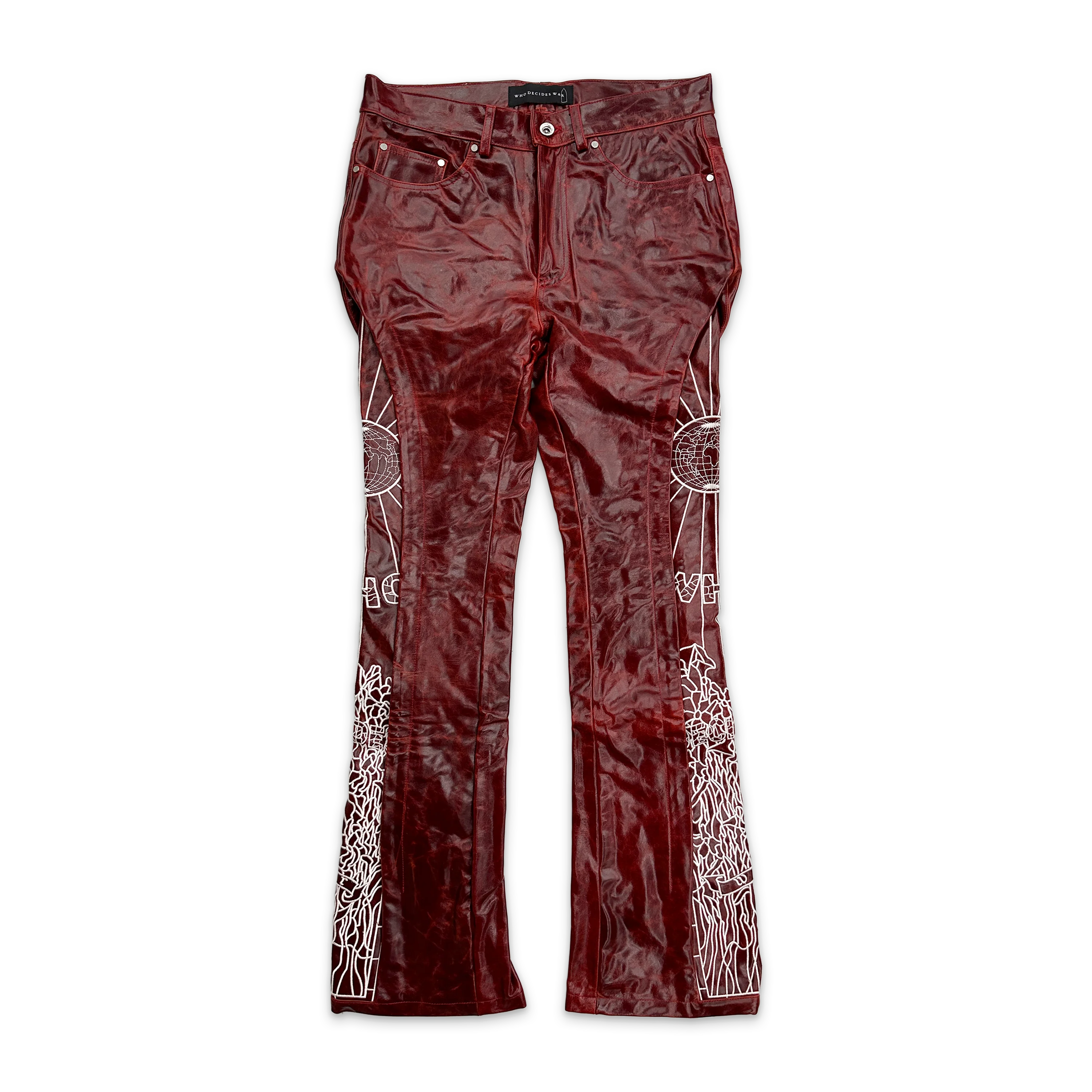 Hollow Glass Leather Pant "Rust"