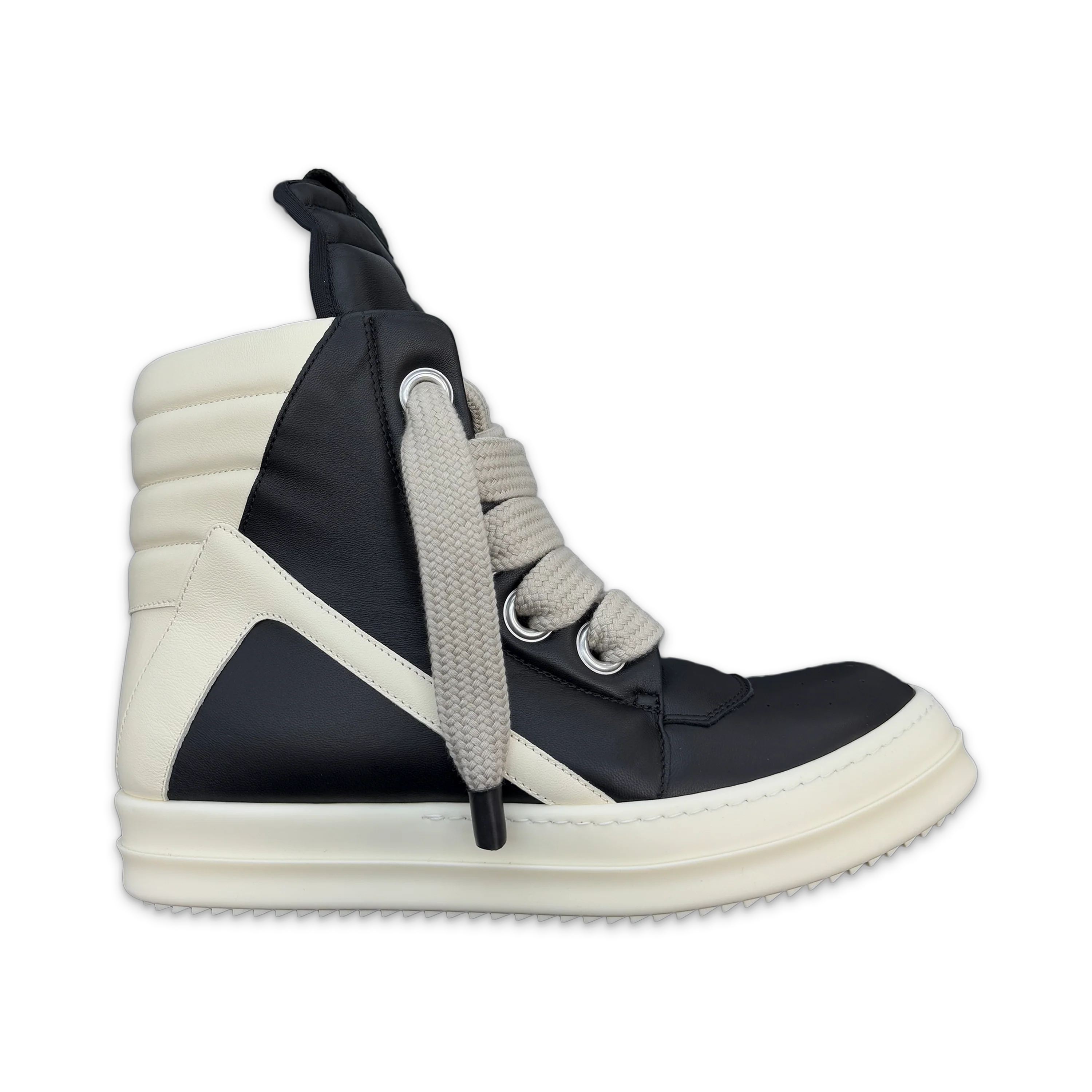 Hollywood Padded Geobasket Leather Jumbo Lace High "Black Milk"