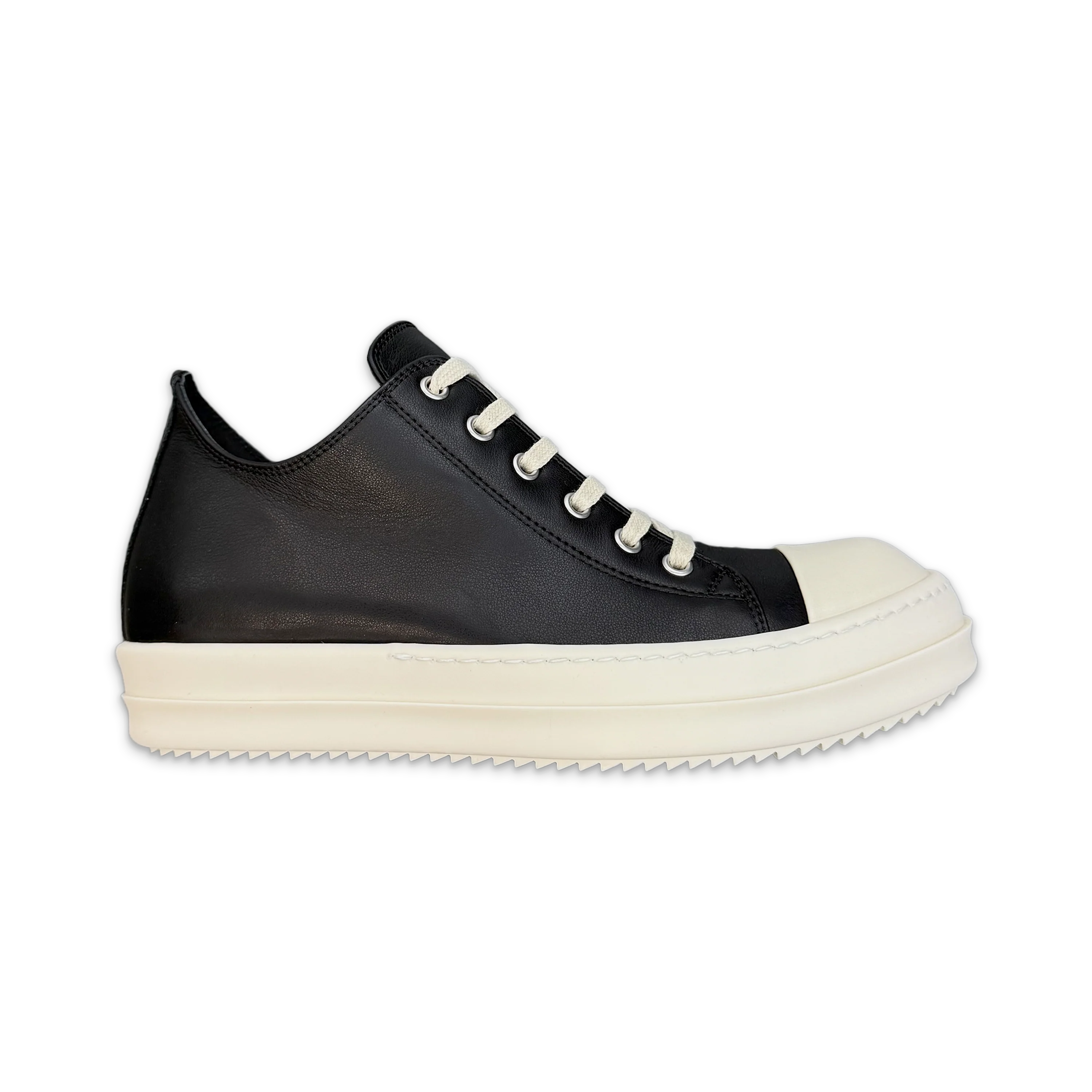 Hollywood Ramones Leather Low "Black Milk" (W)