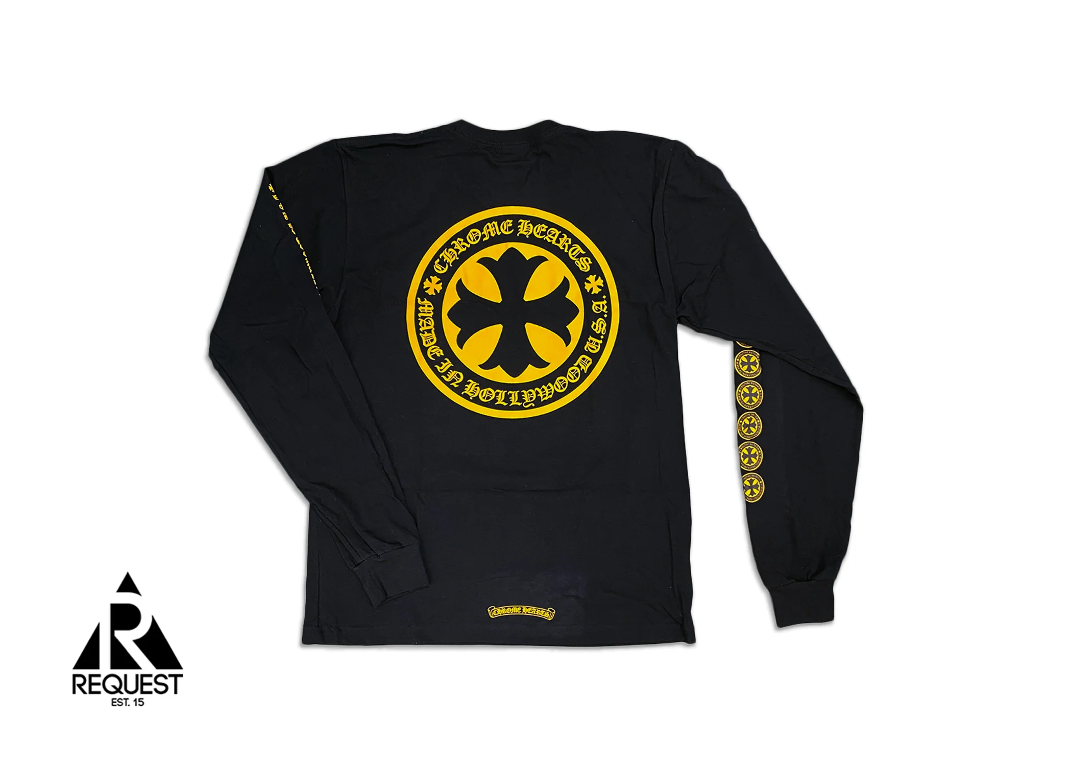 Hollywood Yellow Plus Cross L/S Tee "Black" - Image 2