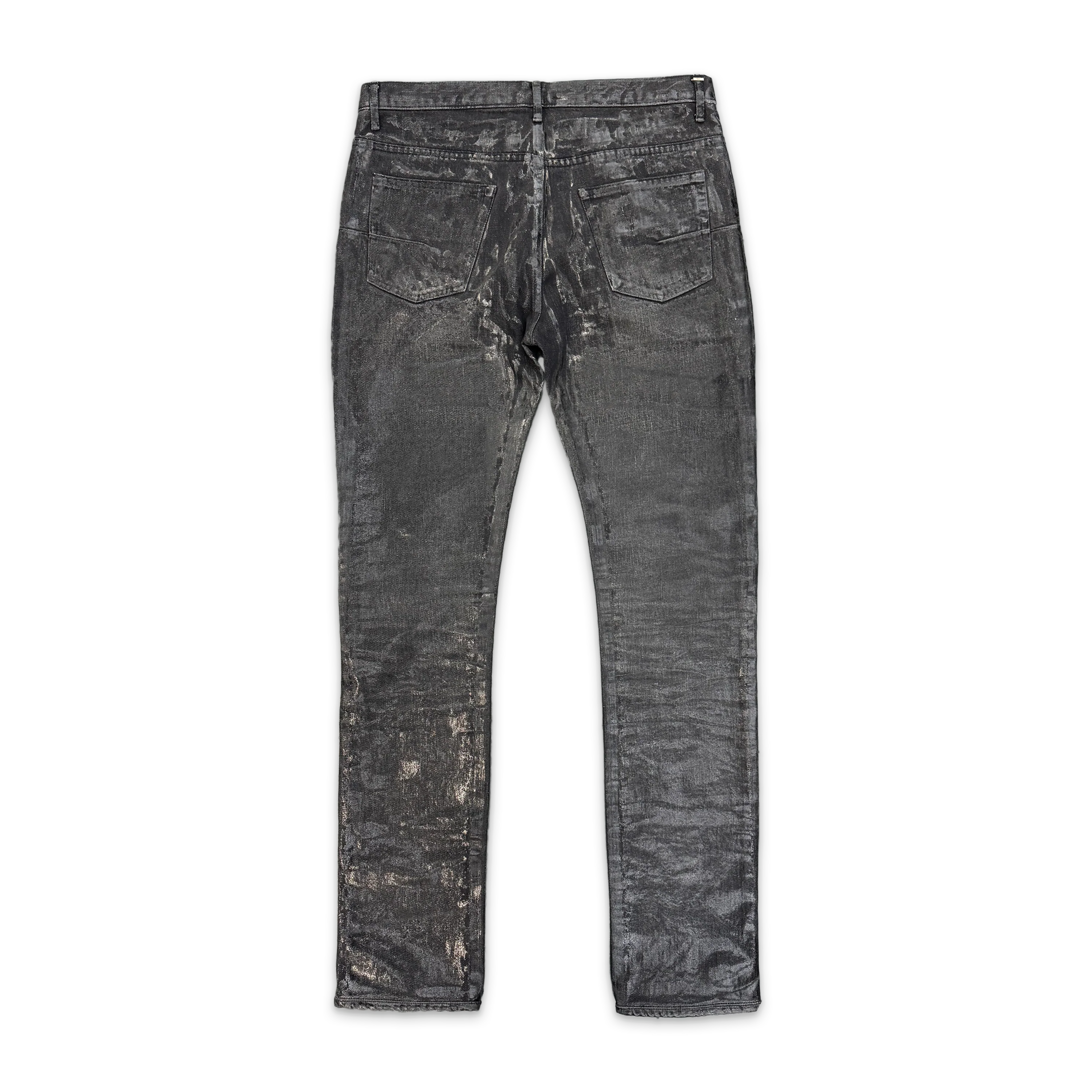 Homme Luster Waxed Denim Jeans AW03 "Black" - Image 2