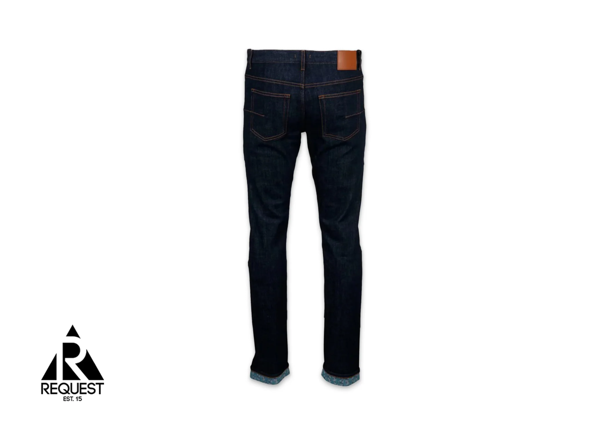 Homme Slim-Fit Oblique Jeans "Blue" - Image 2